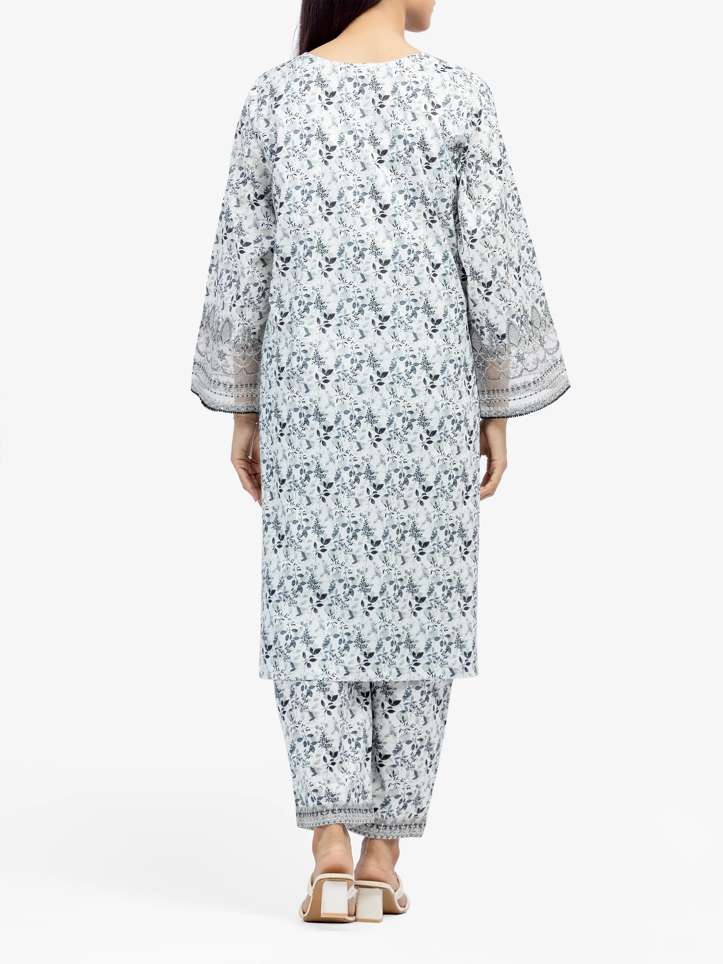 Embroidered Dobby Co-Ord Set - EWTKE24-81354ST - Image 5