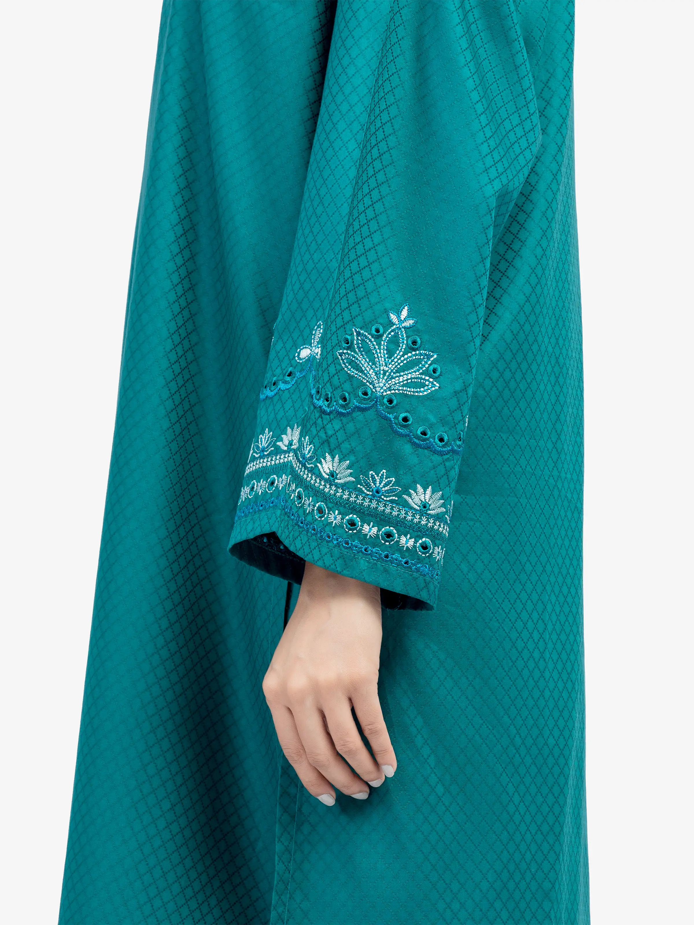 Embroidered Dobby Shirt Trouser - EWTKE24-81447ST - Image 3
