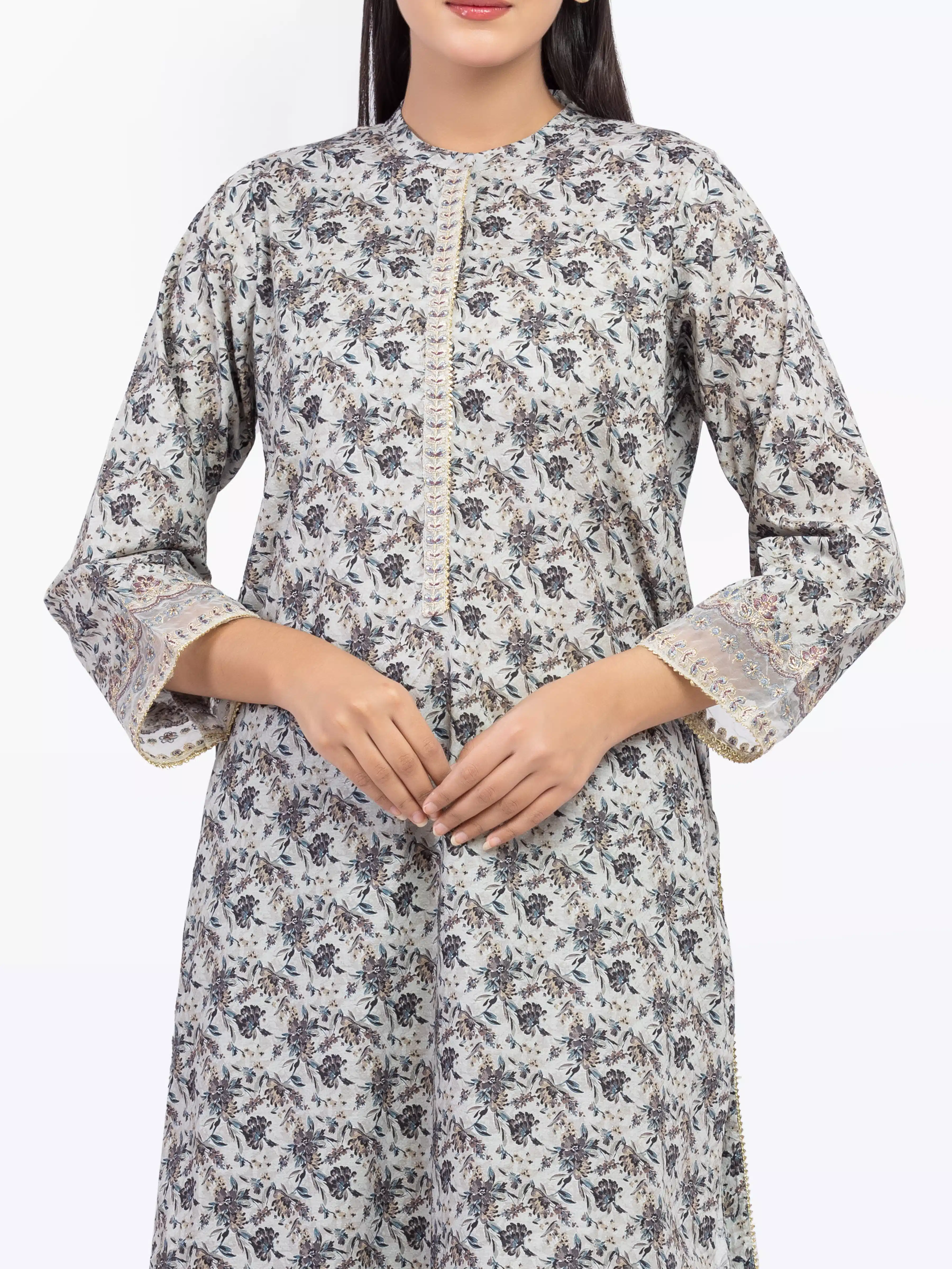 Embroidered Dobby Co-Ord Set - EWTKE24-81456ST - Image 2