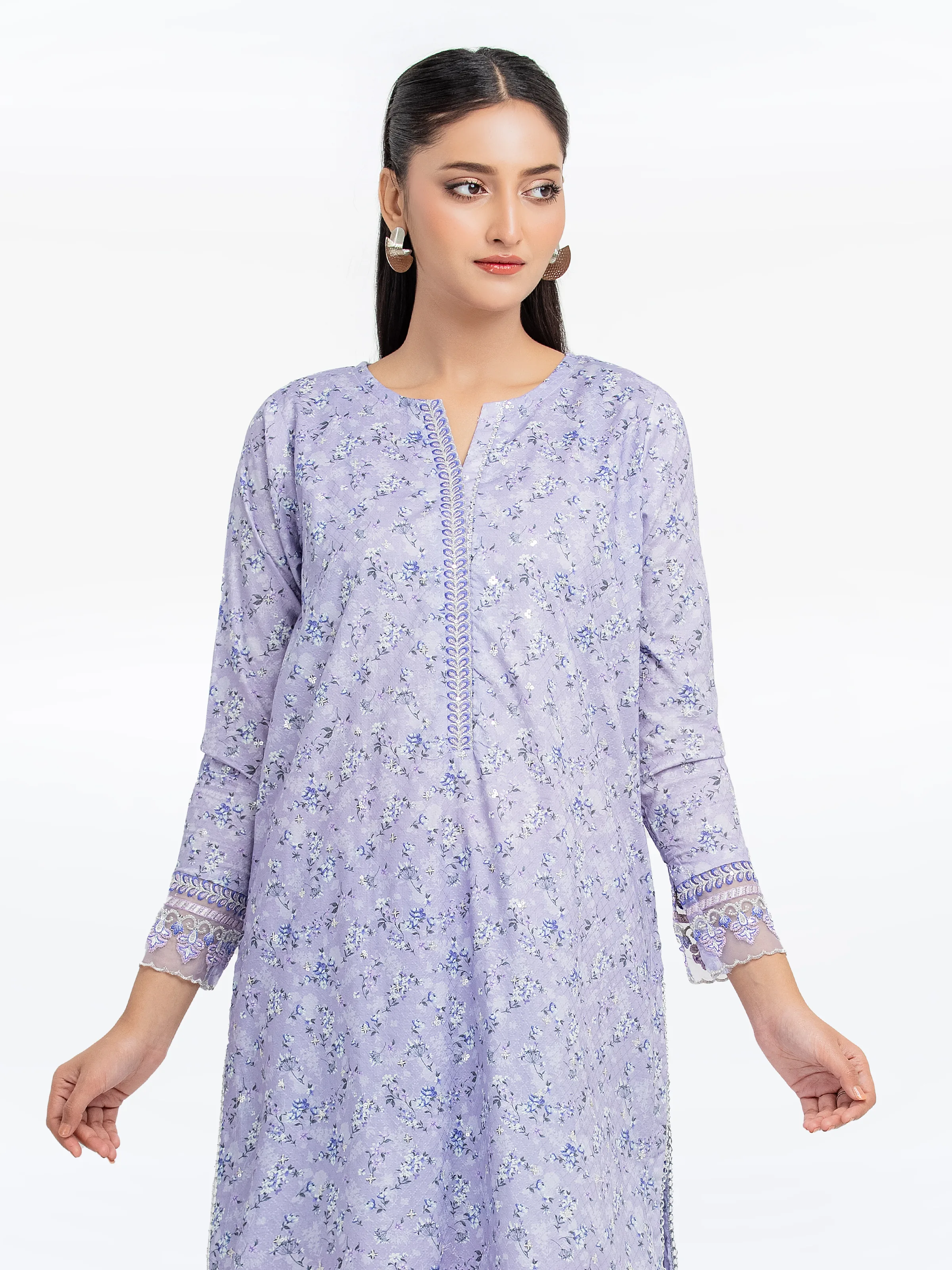 Embroidered Dobby Co-Ord Set - EWTKE24-81459ST - Image 2