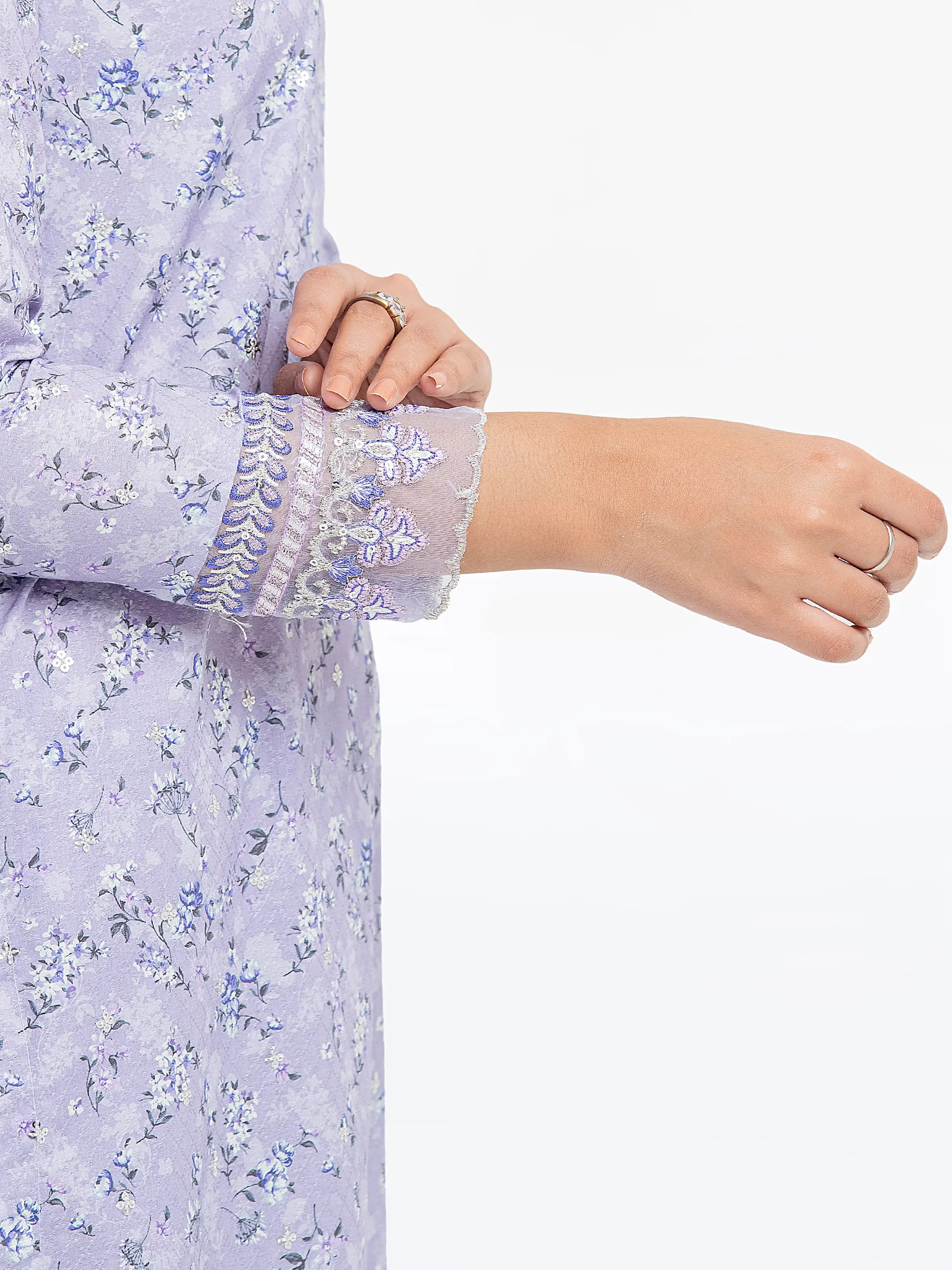 Embroidered Dobby Co-Ord Set - EWTKE24-81459ST - Image 4