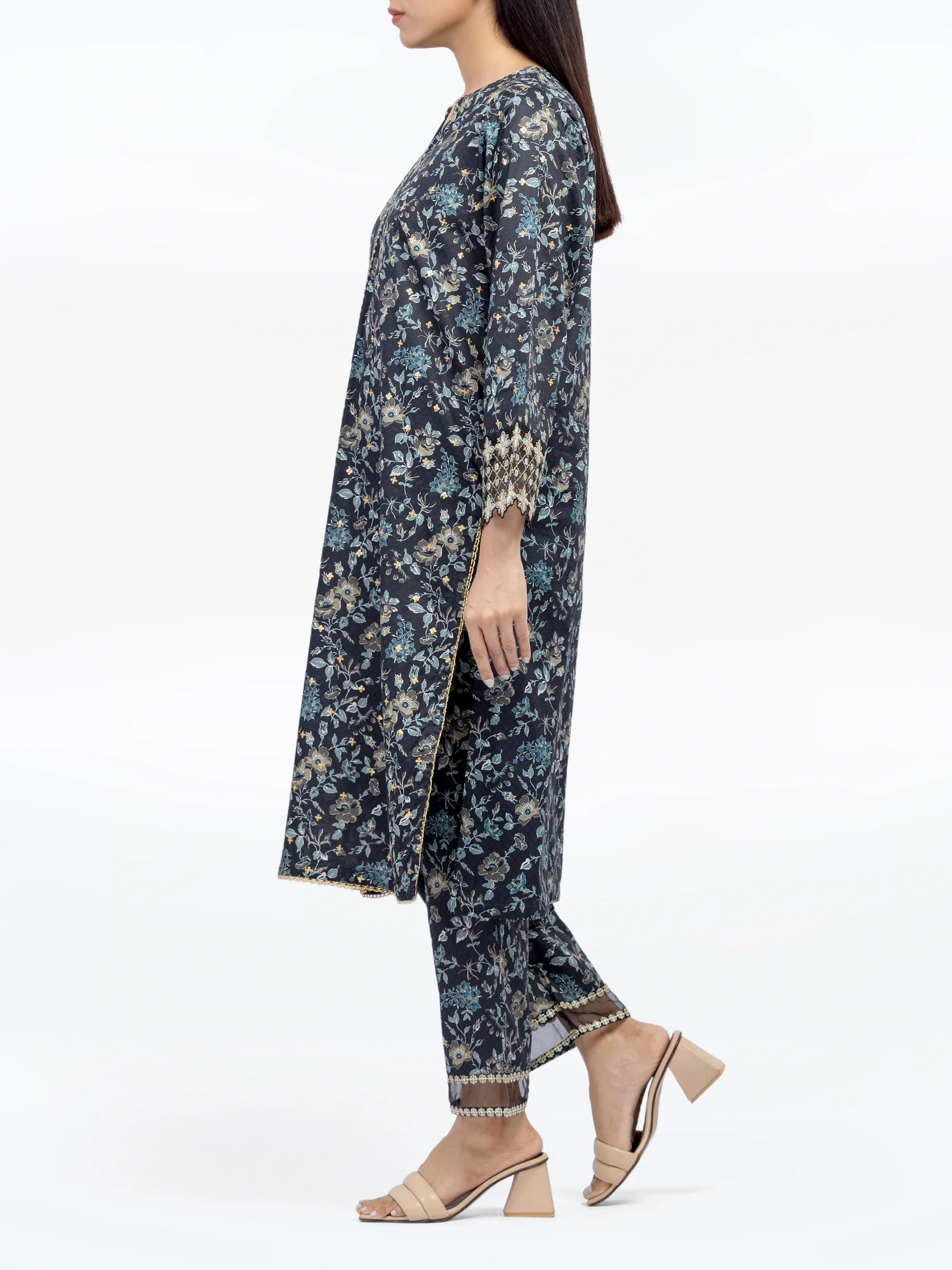 Embroidered Dobby Co-Ord Set - EWTKE24-81464ST - Image 5