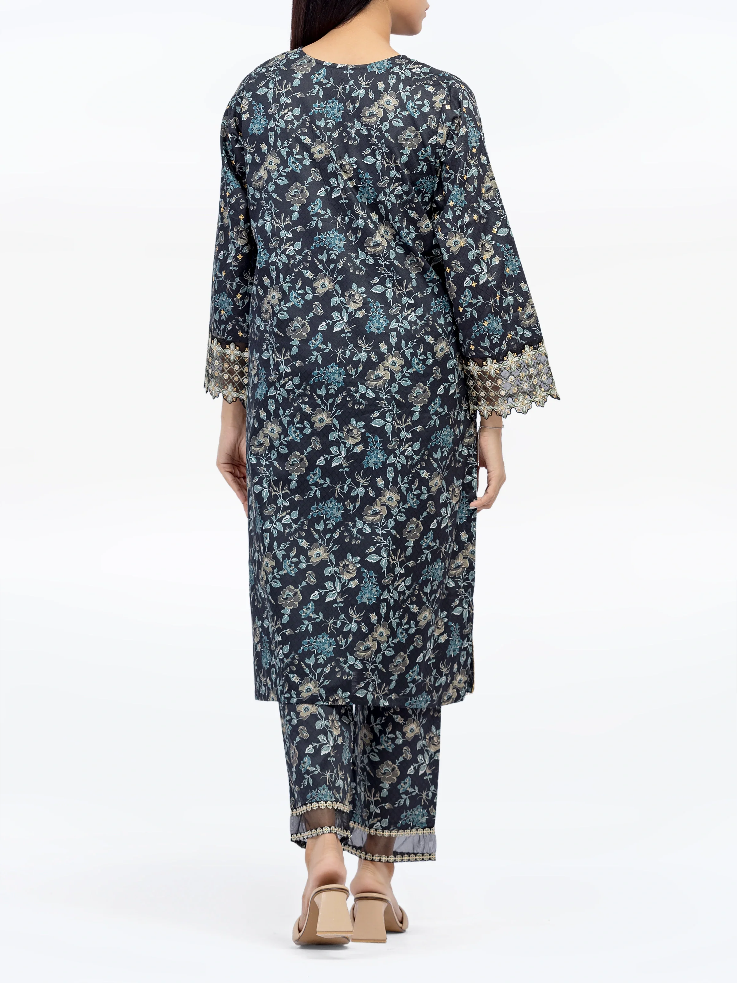 Embroidered Dobby Co-Ord Set - EWTKE24-81464ST - Image 6