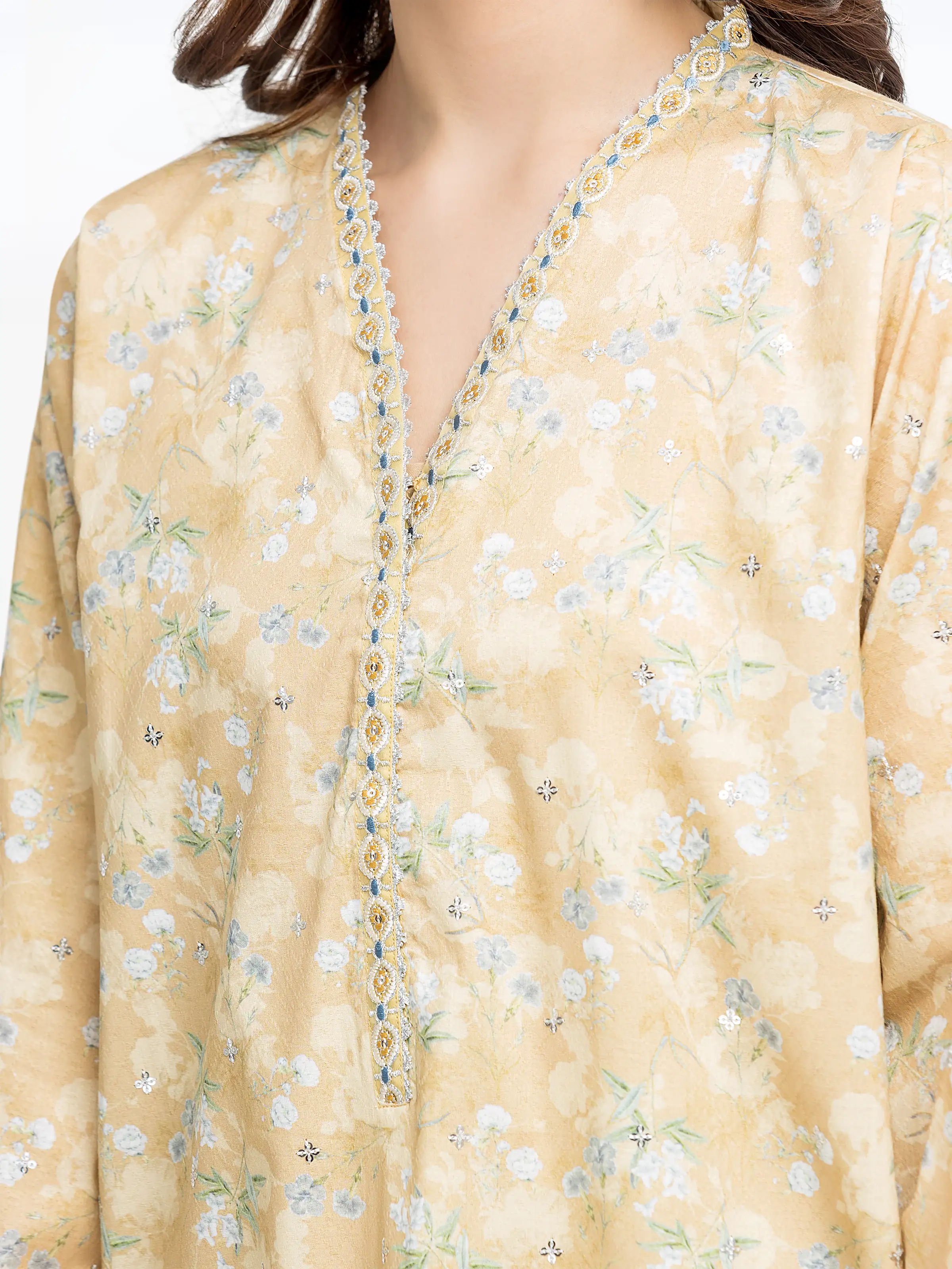 Embroidered Dobby Co-Ord Set - EWTKE5-81460ST - Image 3
