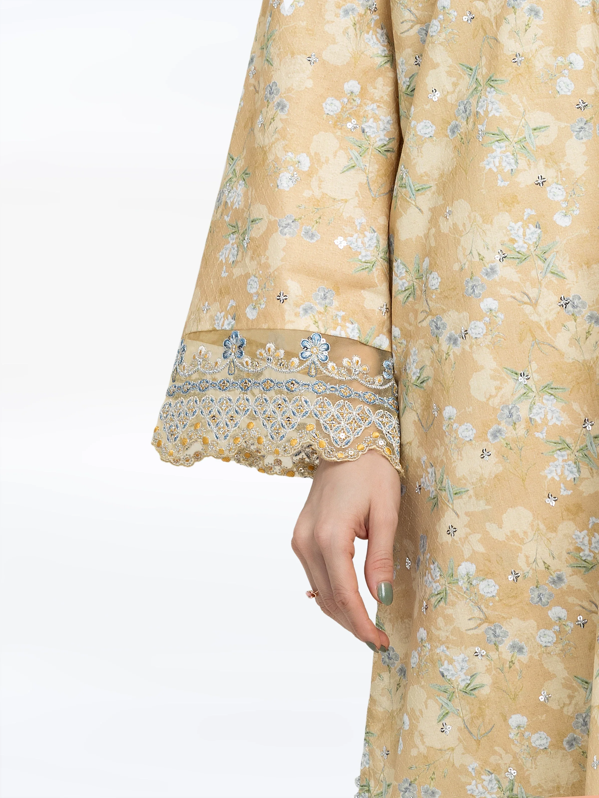 Embroidered Dobby Co-Ord Set - EWTKE5-81460ST - Image 4