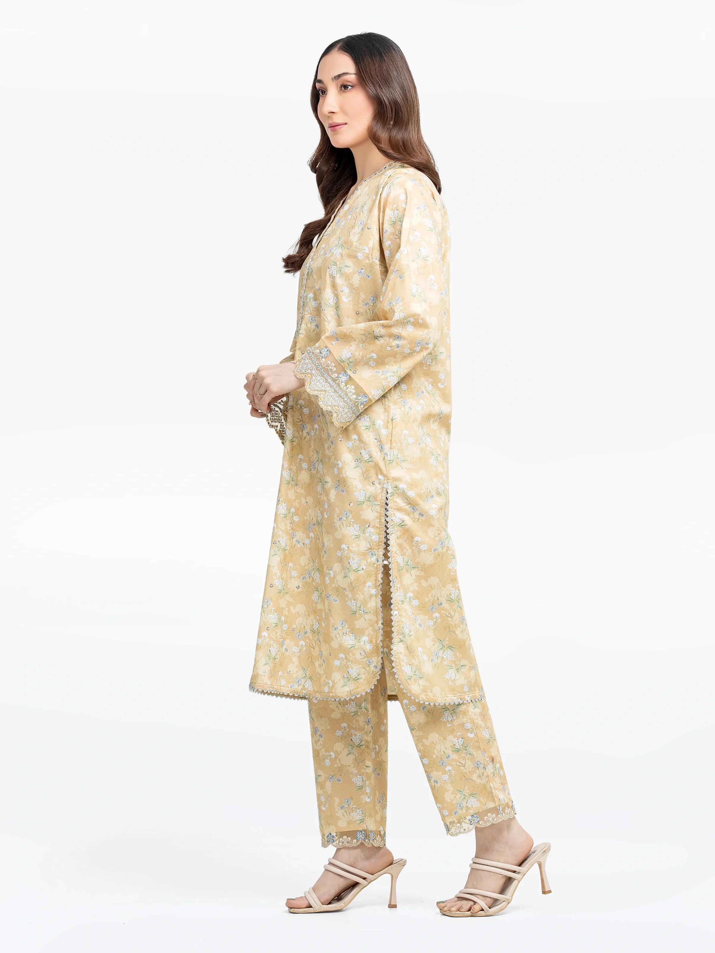 Embroidered Dobby Co-Ord Set - EWTKE5-81460ST - Image 5