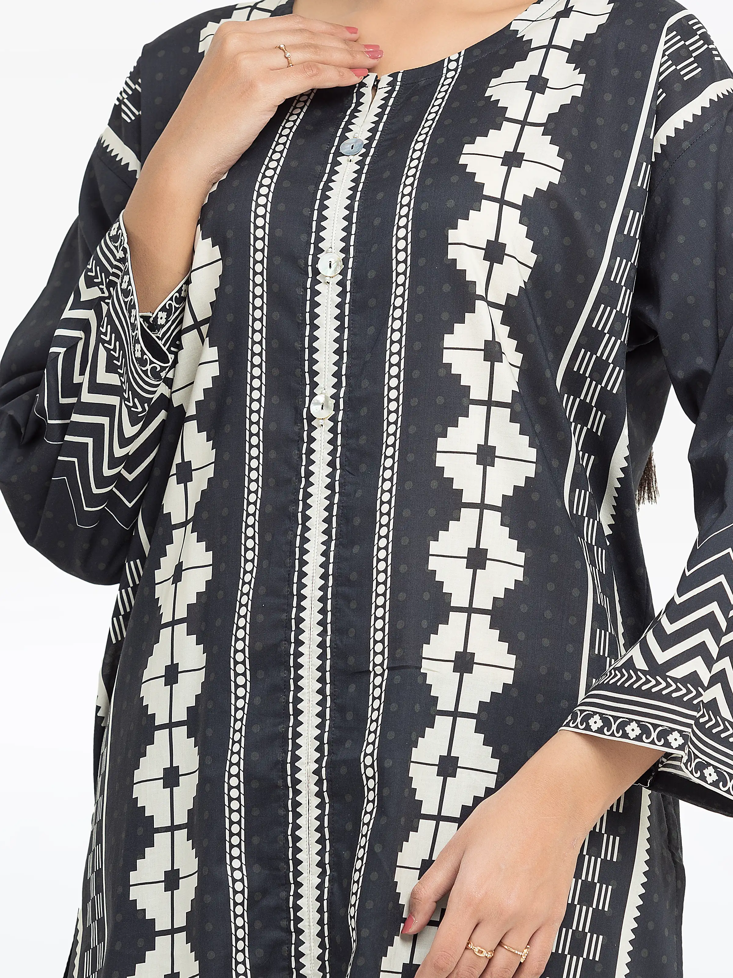 Printed Cambric Shirt Trouser - EWTKP5-81644ST - Image 3