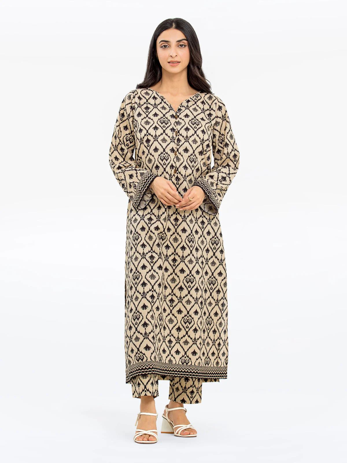 Printed Khaddar Shirt Trouser - EWTKP24-69635ST