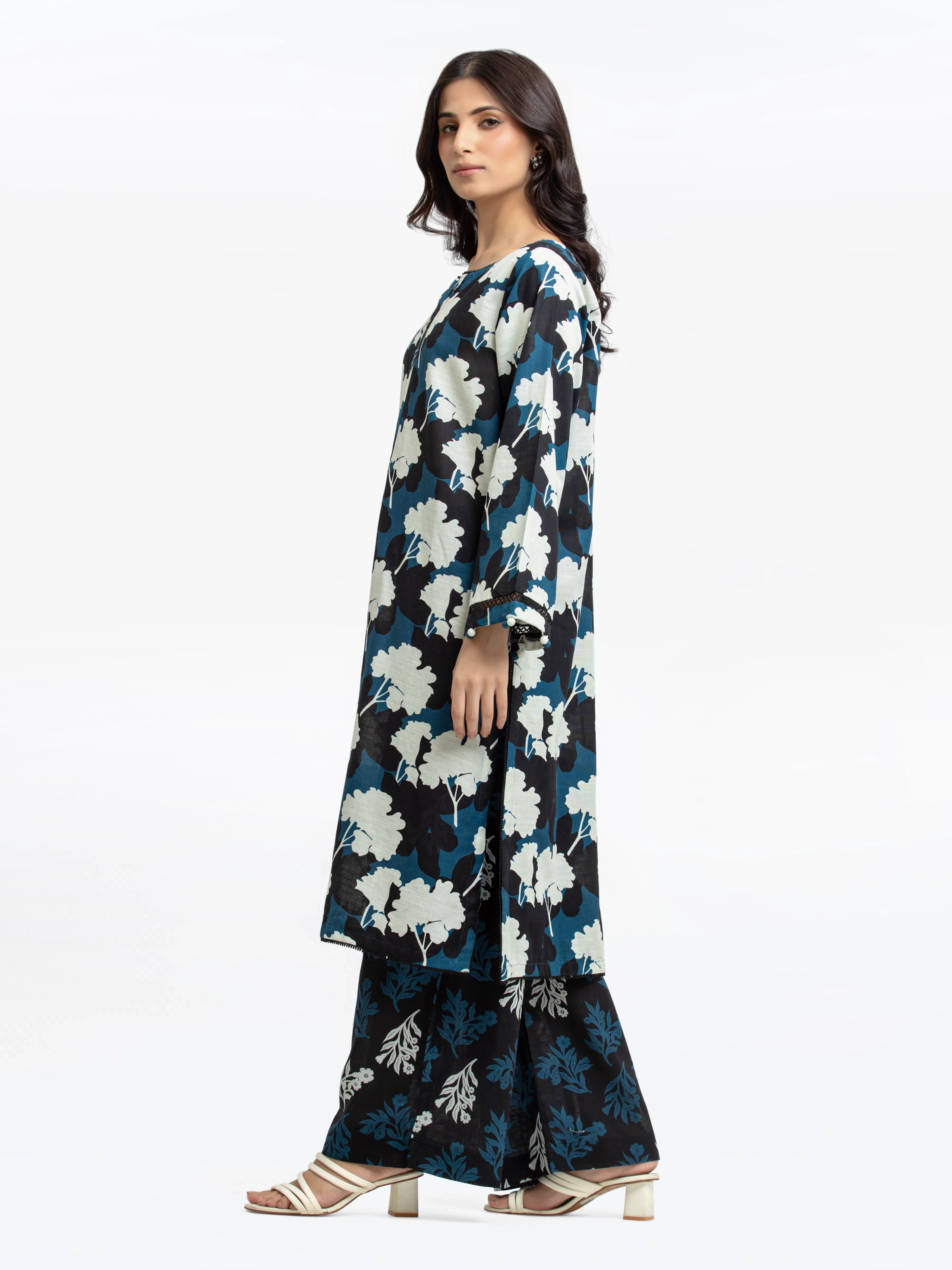 Printed Khaddar Shirt Trouser - EWTKP24-81388ST - Image 3