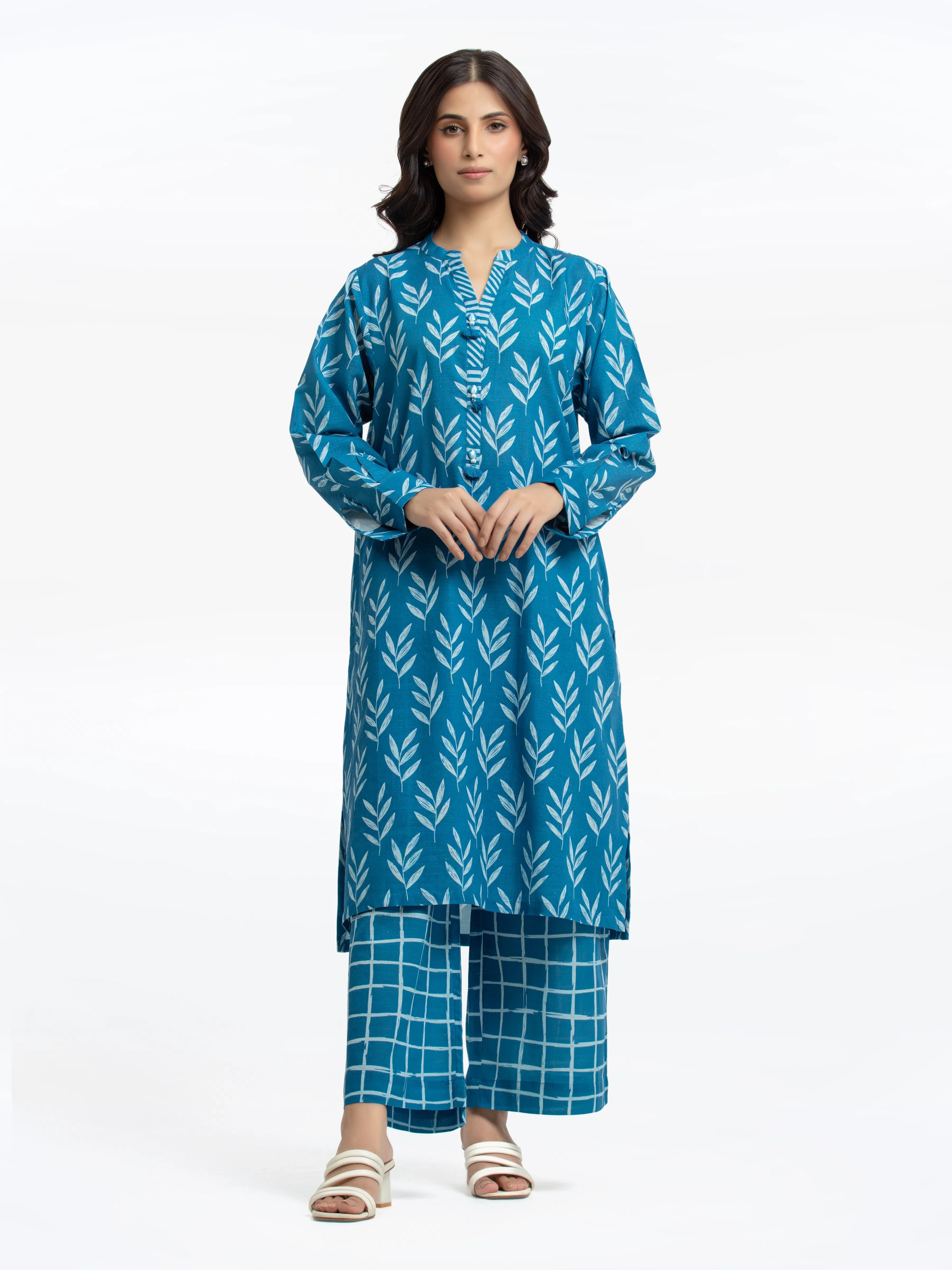 Printed Khaddar Shirt Trouser - EWTKP24-81391ST