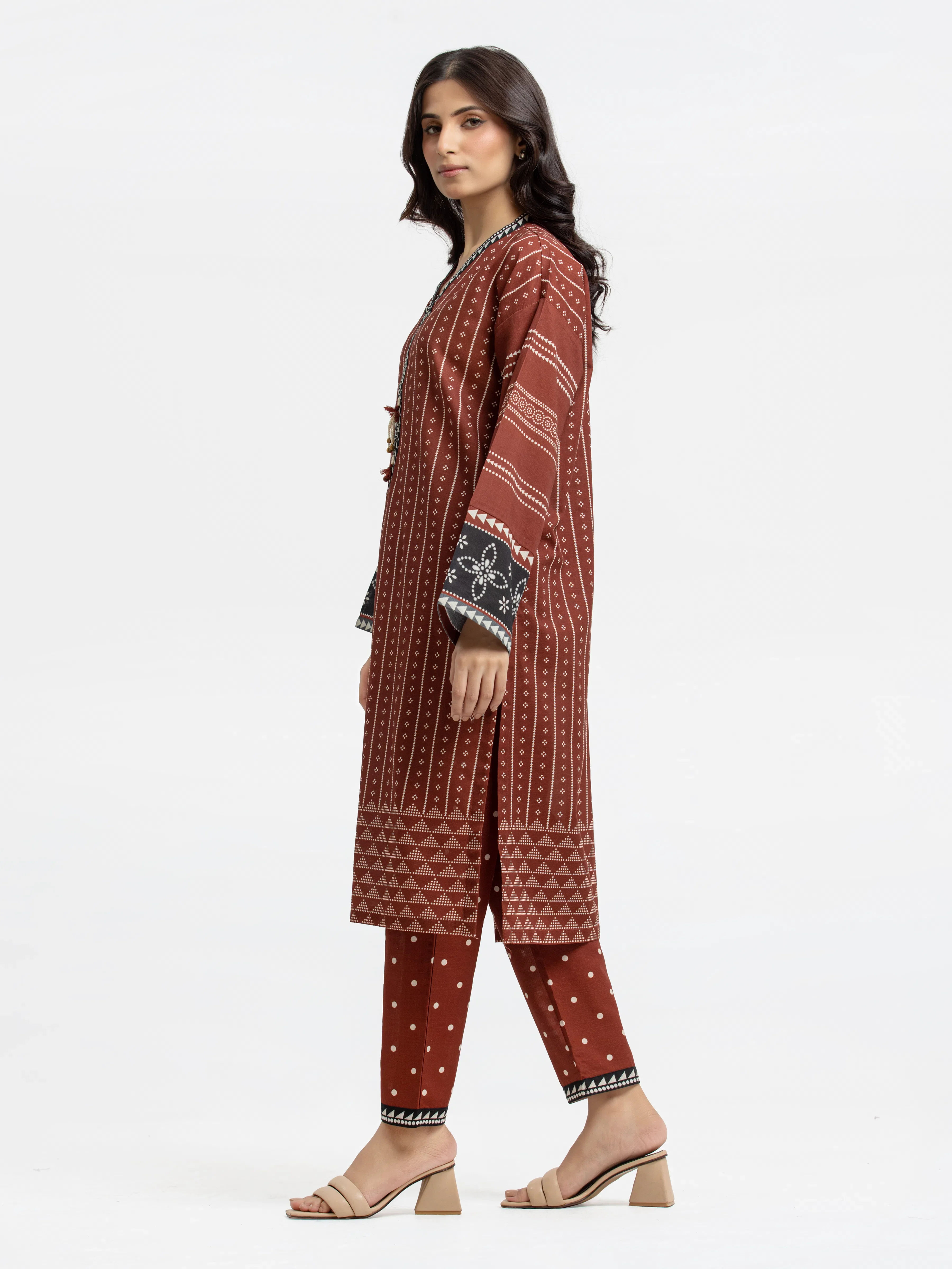 Printed Khaddar Shirt Trouser - EWTKP24-81394ST - Image 3