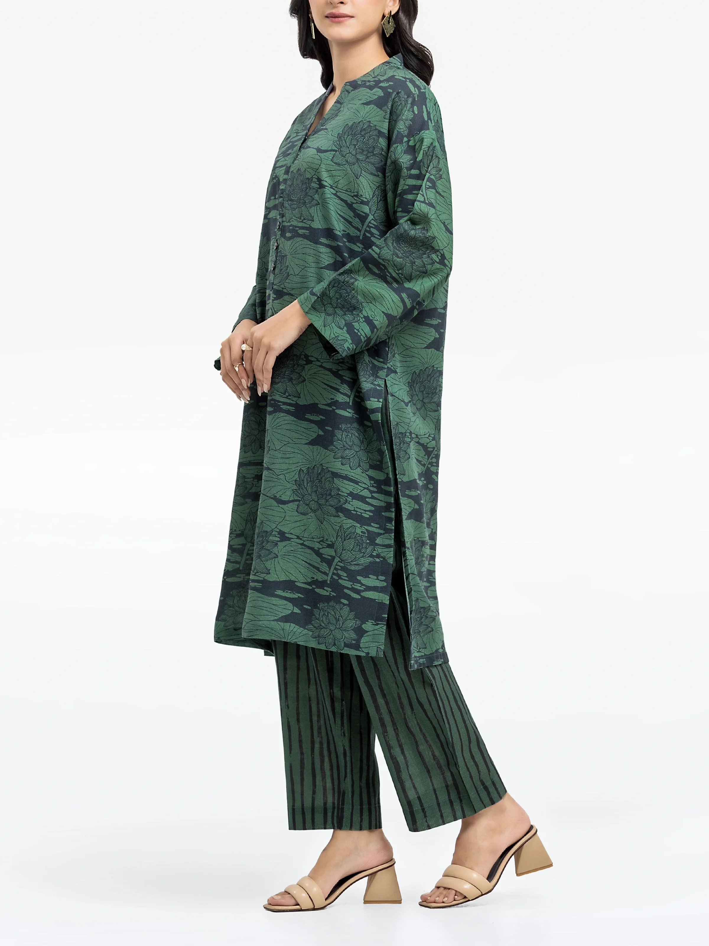 Printed Khaddar Shirt Trouser - EWTKP24-81409ST - Image 4