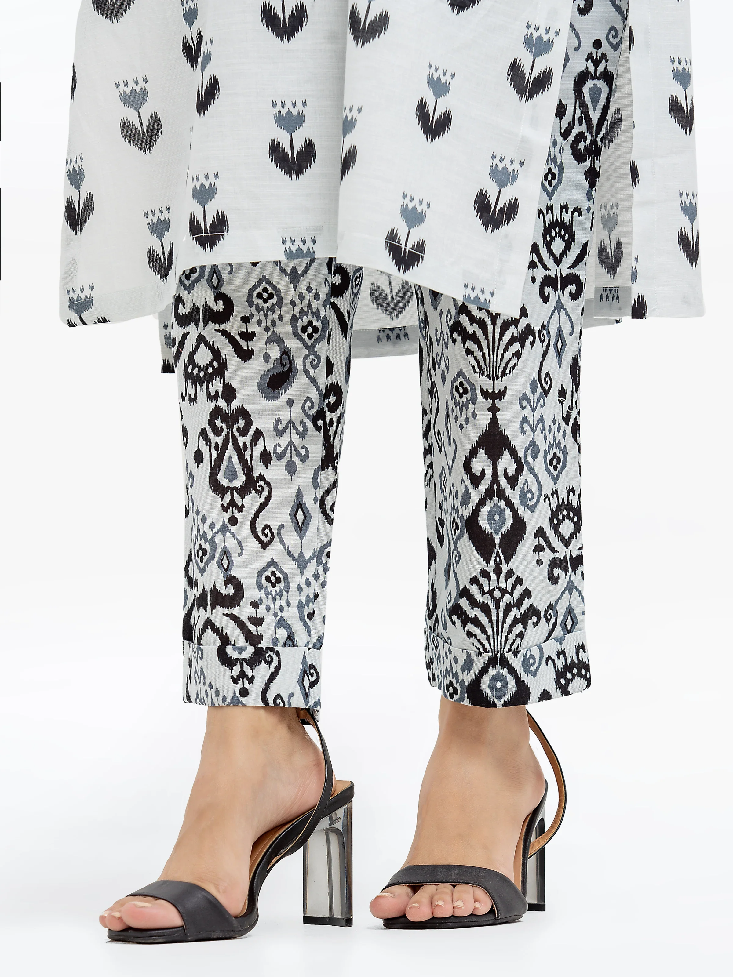 Printed Khaddar Co-Ord Set - EWTKP24-81410ST - Image 5
