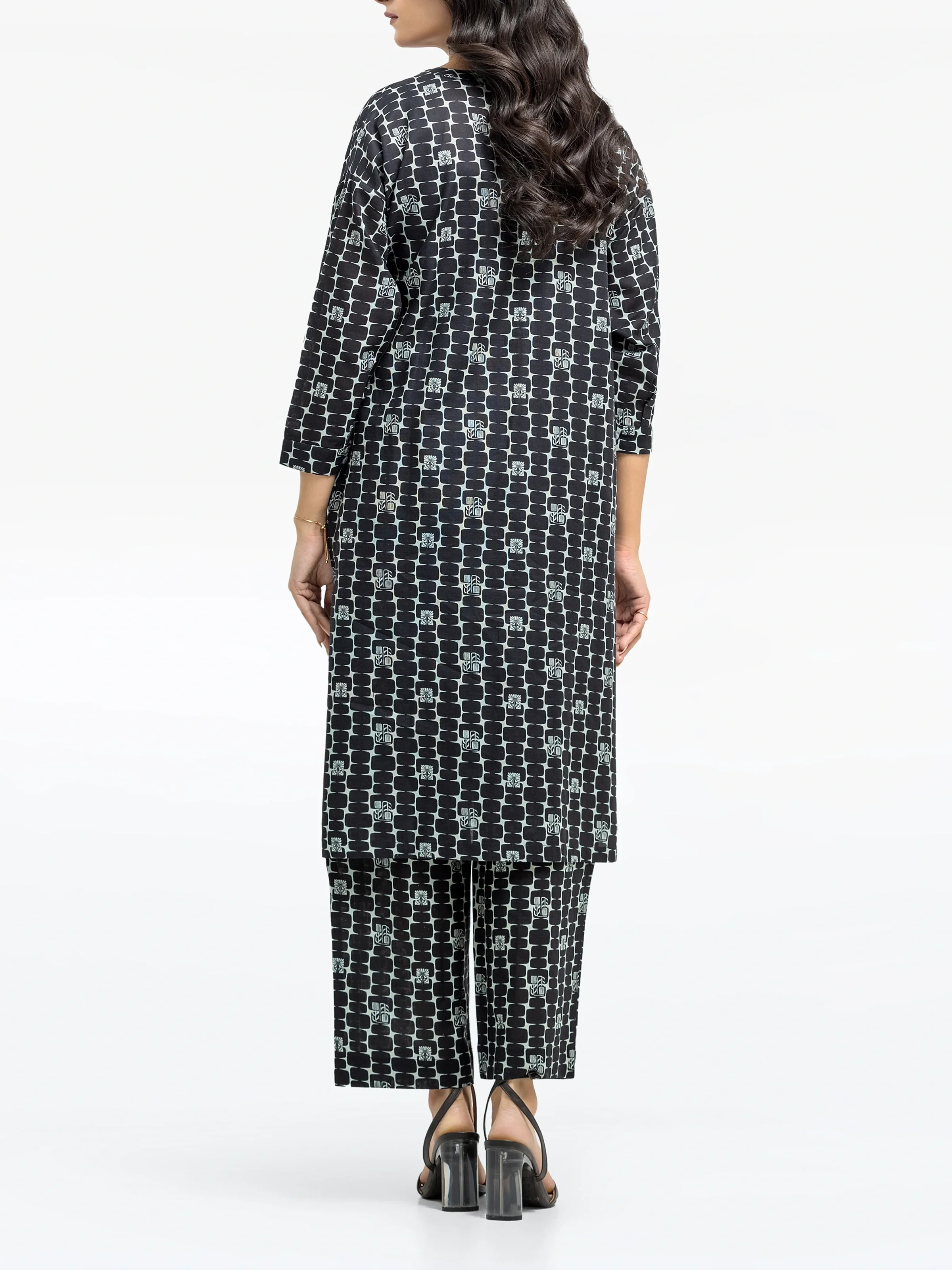 Printed Khaddar Co-Ord Set - EWTKP24-81411ST - Image 6