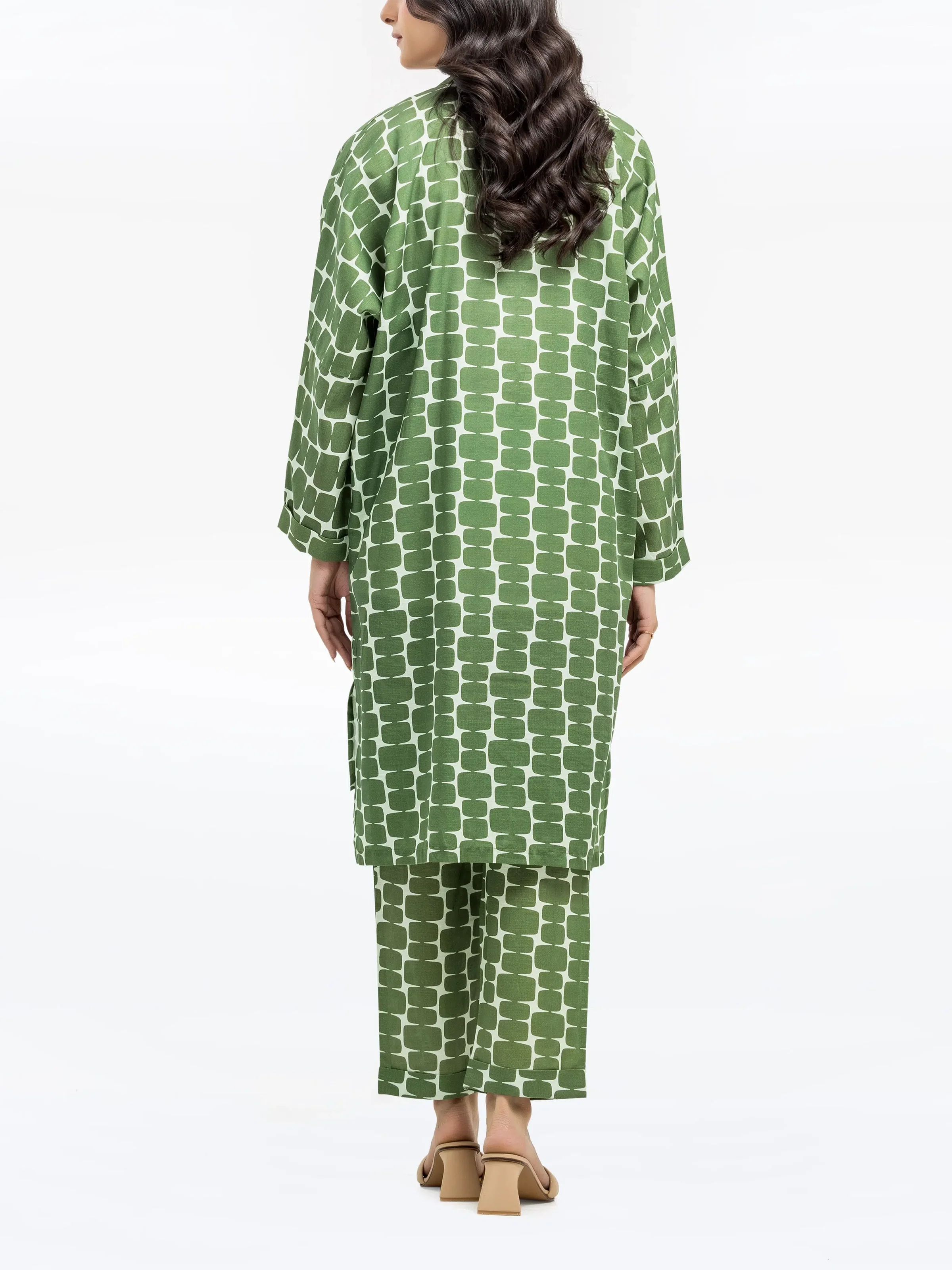 Printed Khaddar Co-Ord Set - EWTKP24-81412ST - Image 6