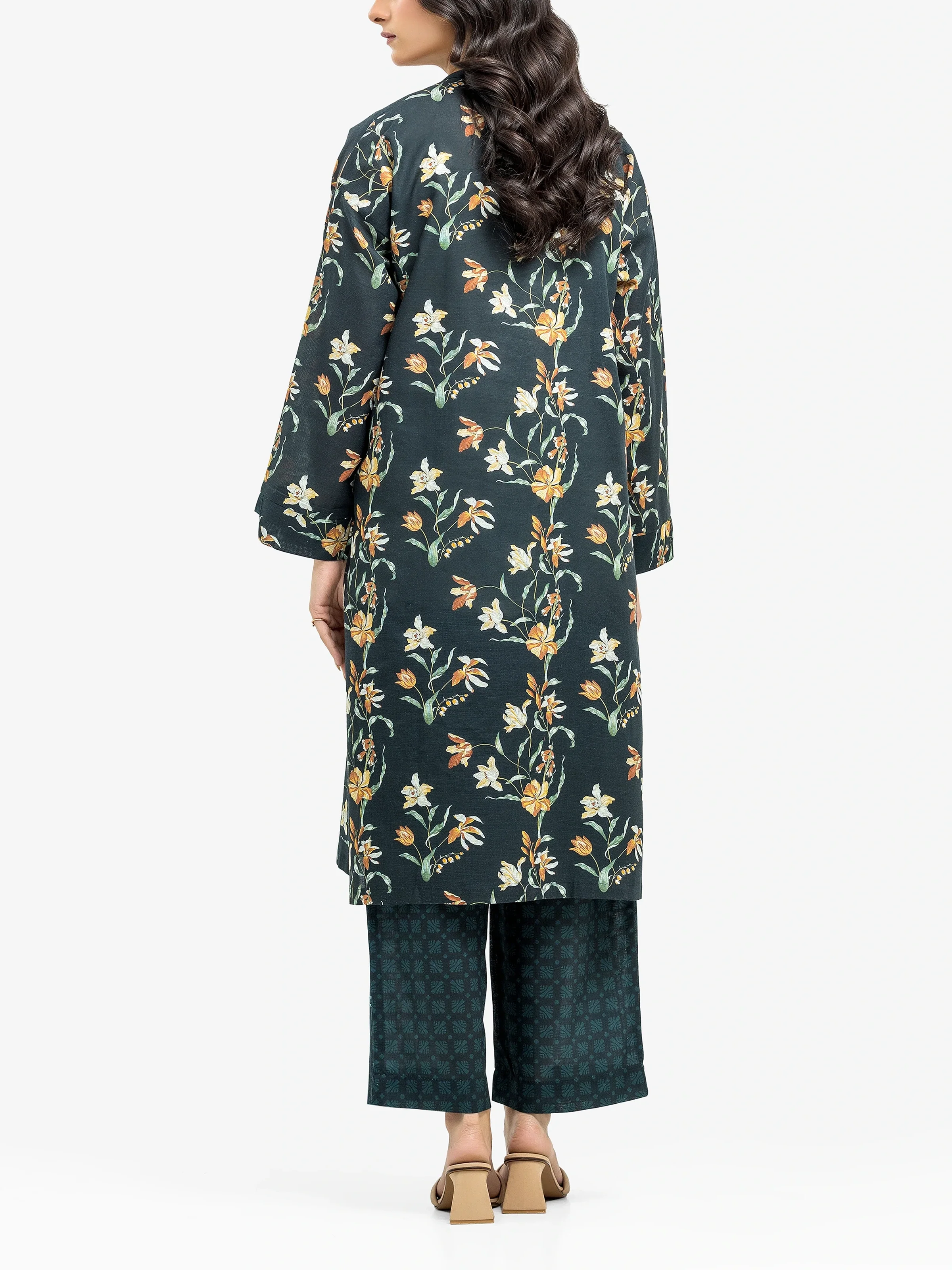 Printed Khaddar Co-Ord Set - EWTKP24-81413ST - Image 5