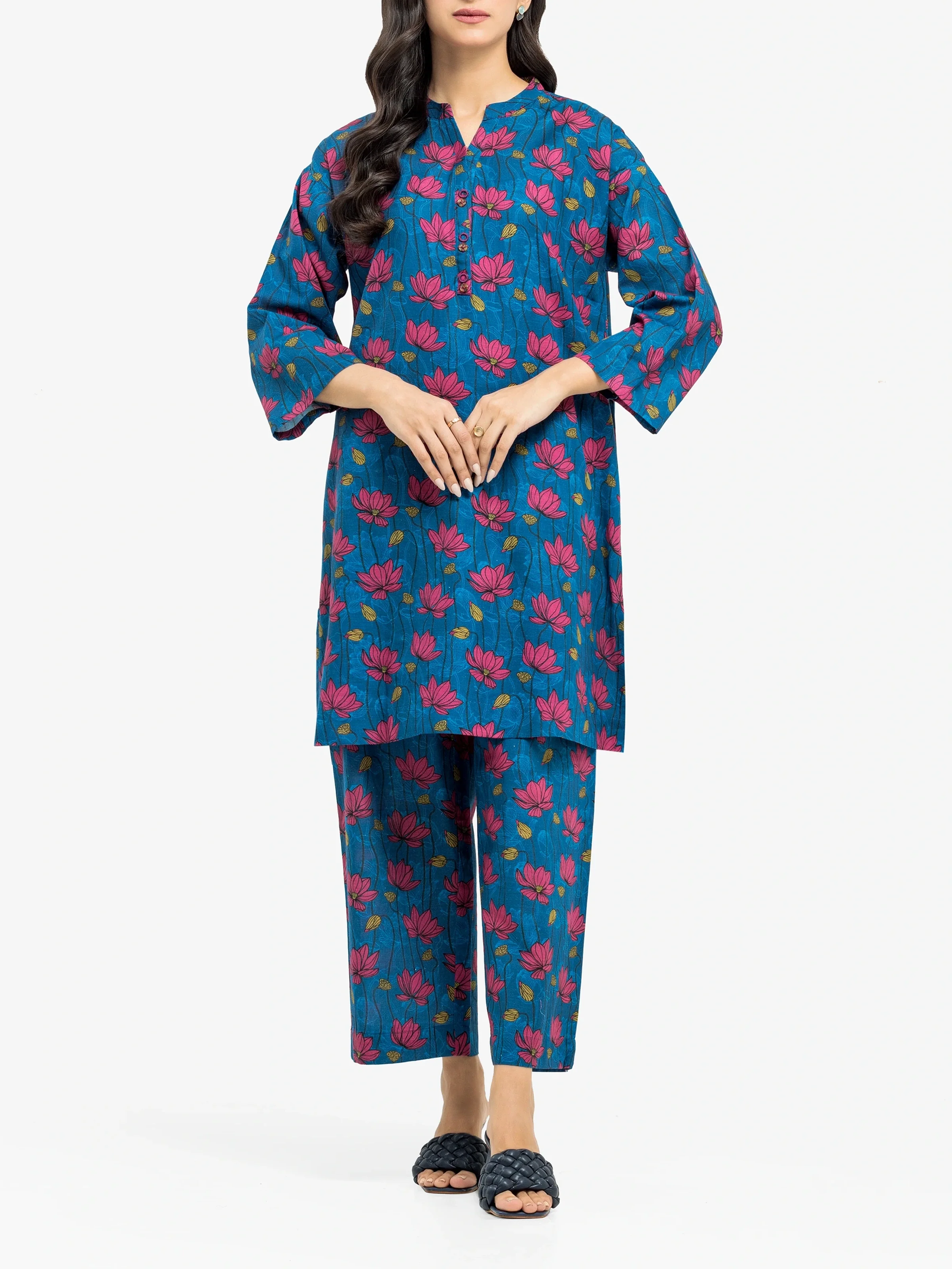 Printed Khaddar Co-Ord Set - EWTKP24-81414ST