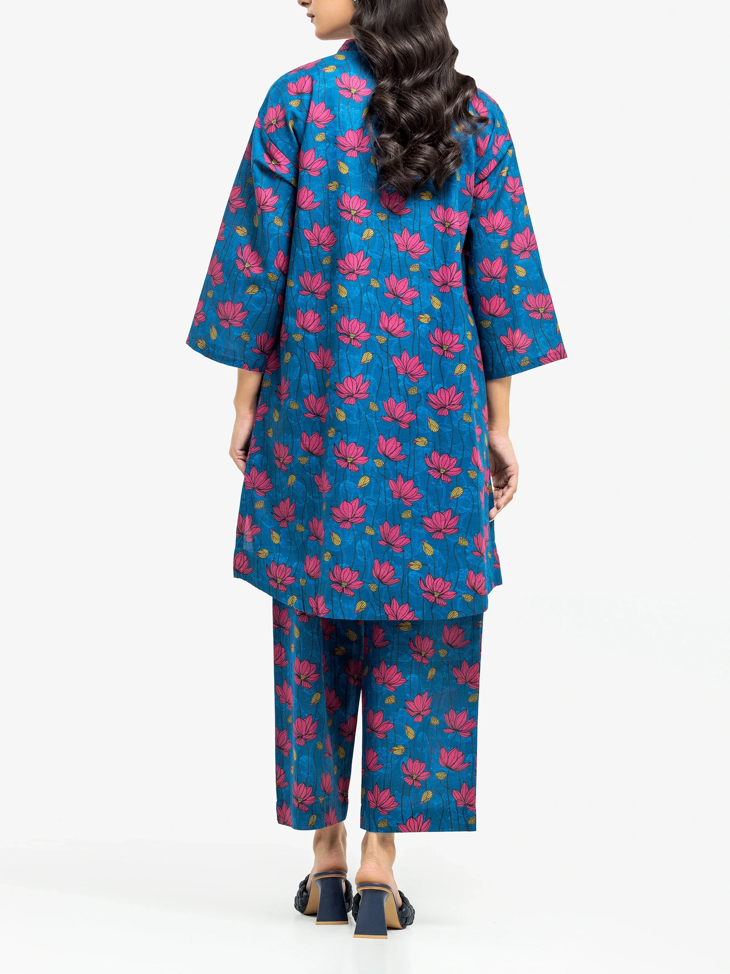 Printed Khaddar Co-Ord Set - EWTKP24-81414ST - Image 5