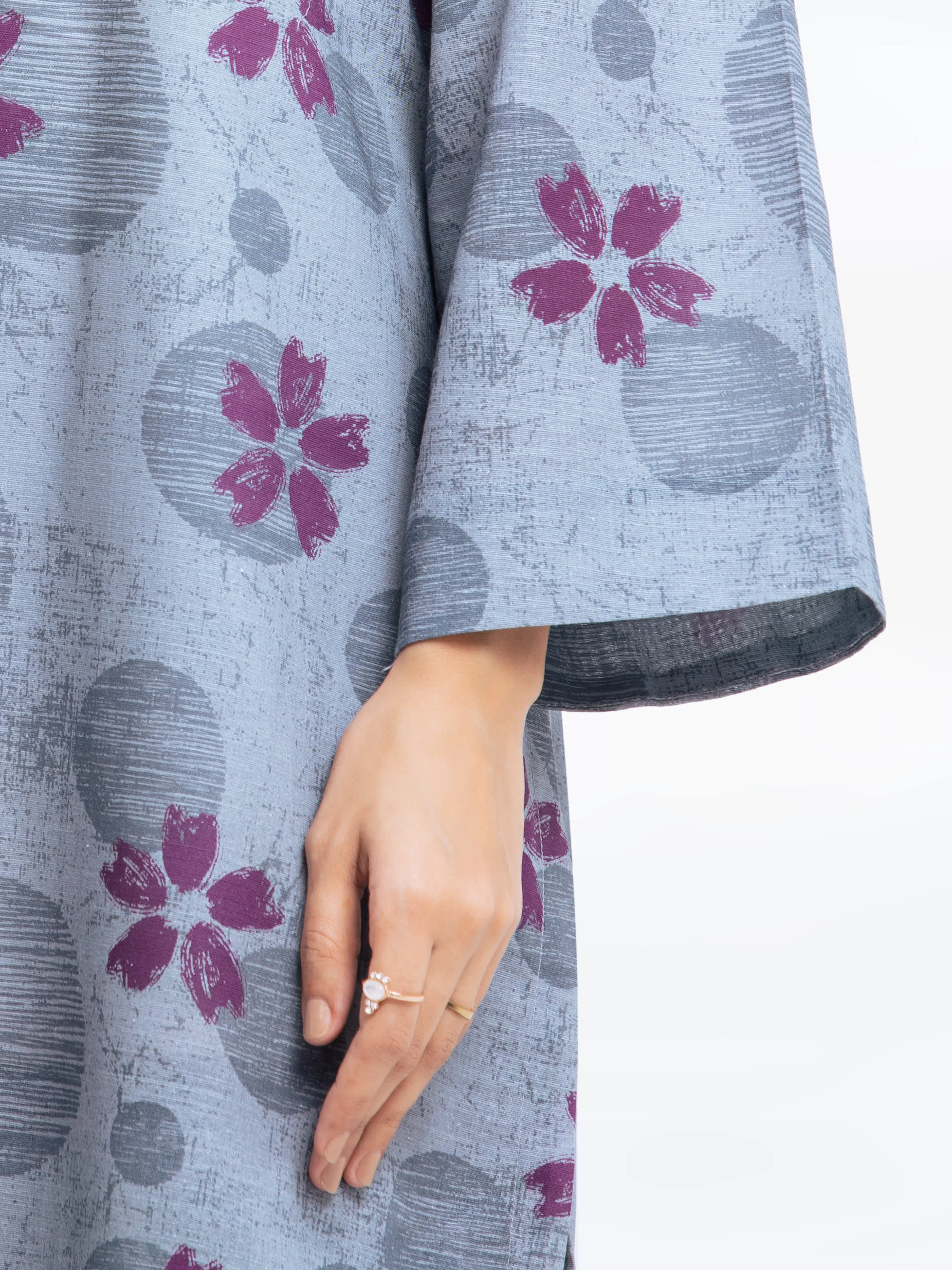 Printed Khaddar Co-Ord Set - EWTKP24-81418ST - Image 4
