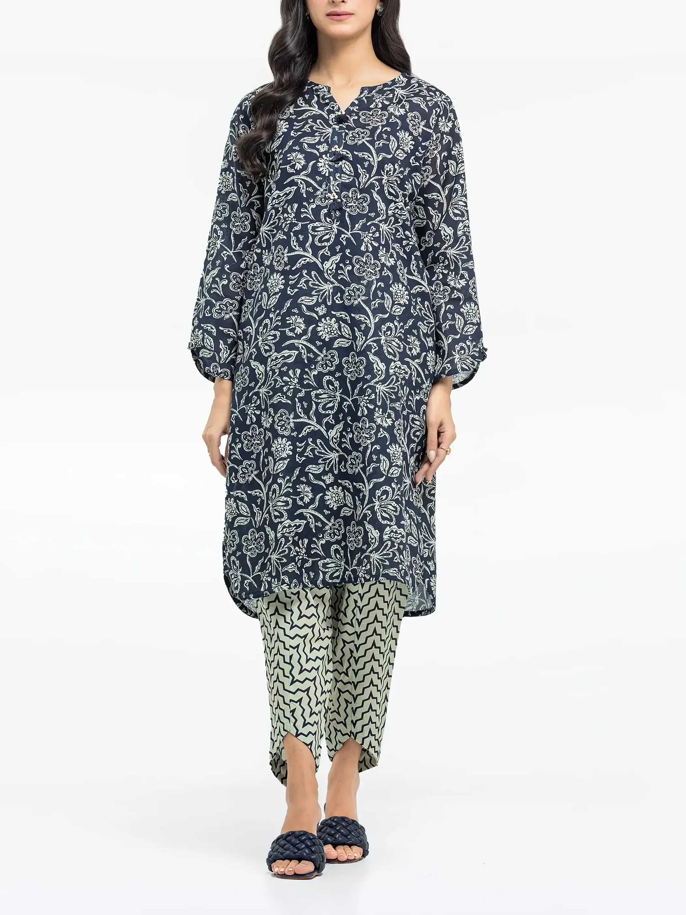 Printed Khaddar Co-Ord Set - EWTKP24-81419ST