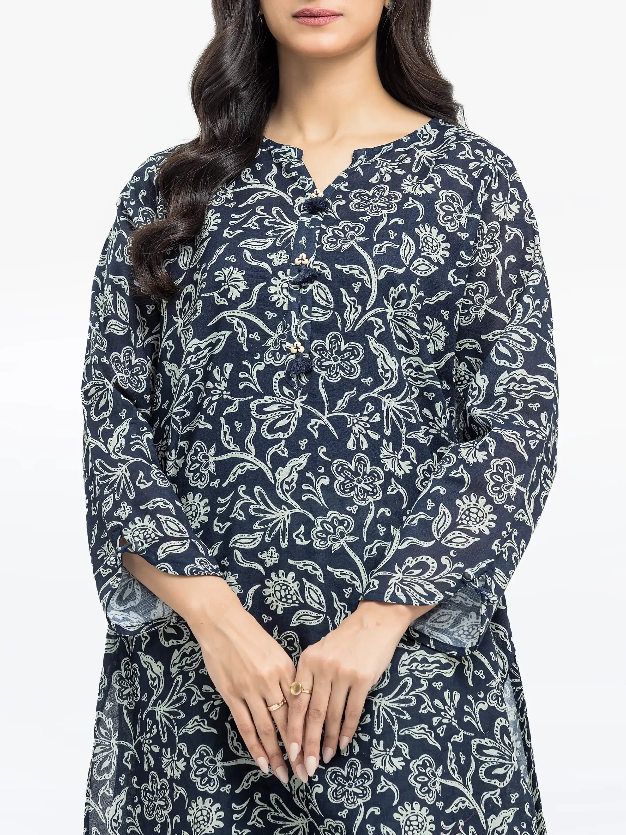 Printed Khaddar Co-Ord Set - EWTKP24-81419ST - Image 2