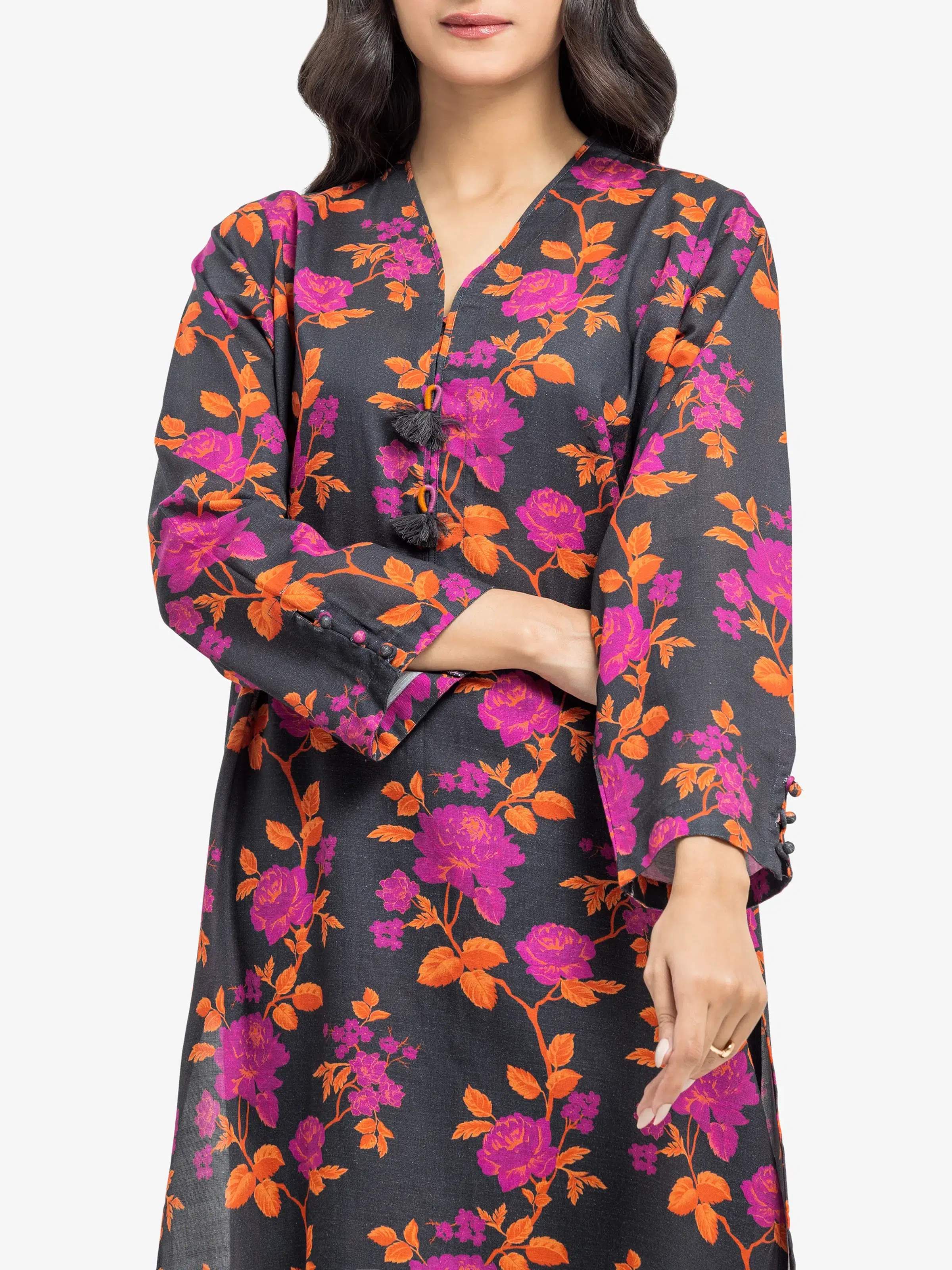 Printed Khaddar Co-Ord Set - EWTKP24-81422ST - Image 2