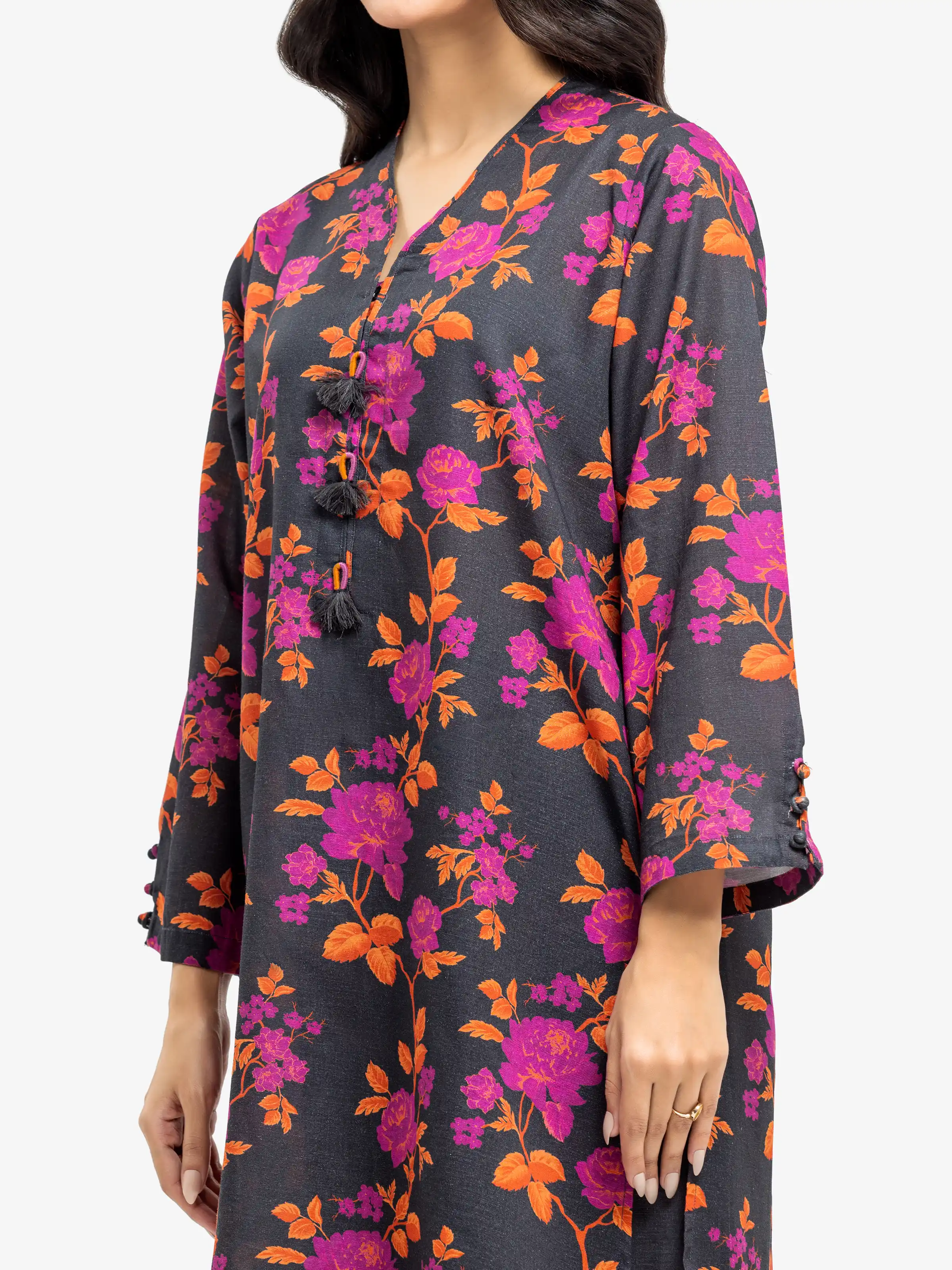 Printed Khaddar Co-Ord Set - EWTKP24-81422ST - Image 3