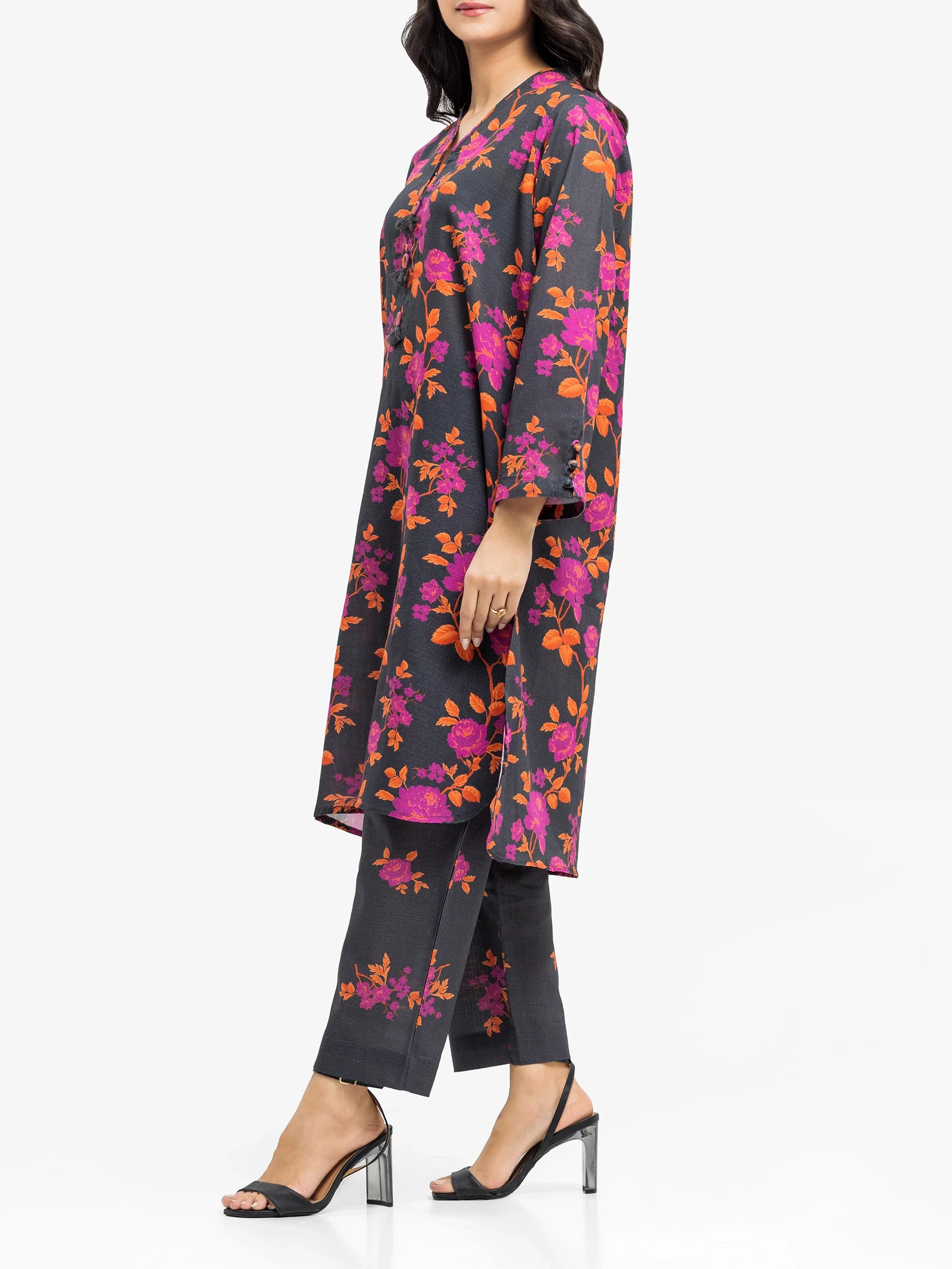 Printed Khaddar Co-Ord Set - EWTKP24-81422ST - Image 4