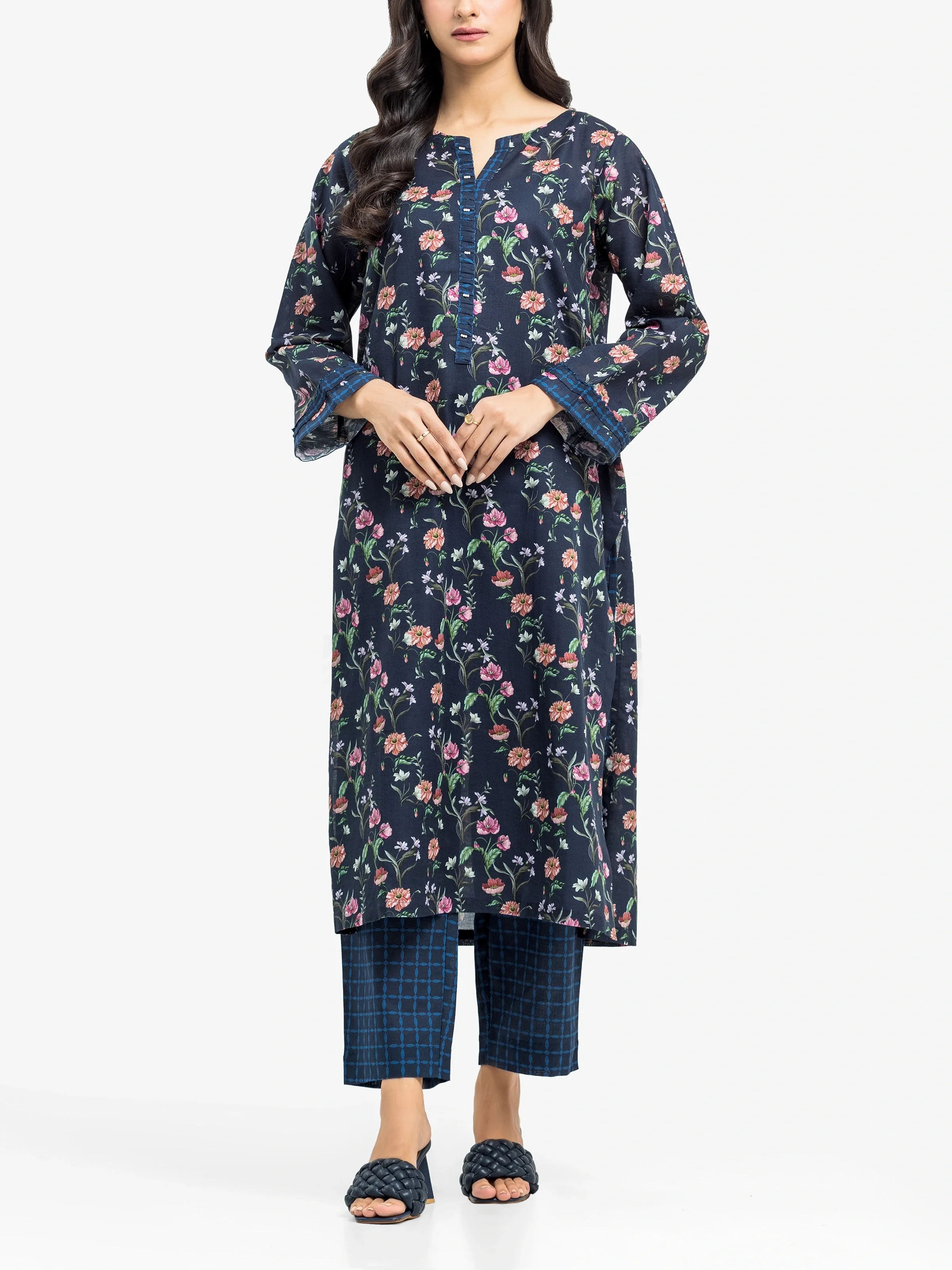 Printed Khaddar Co-Ord Set - EWTKP24-81423ST