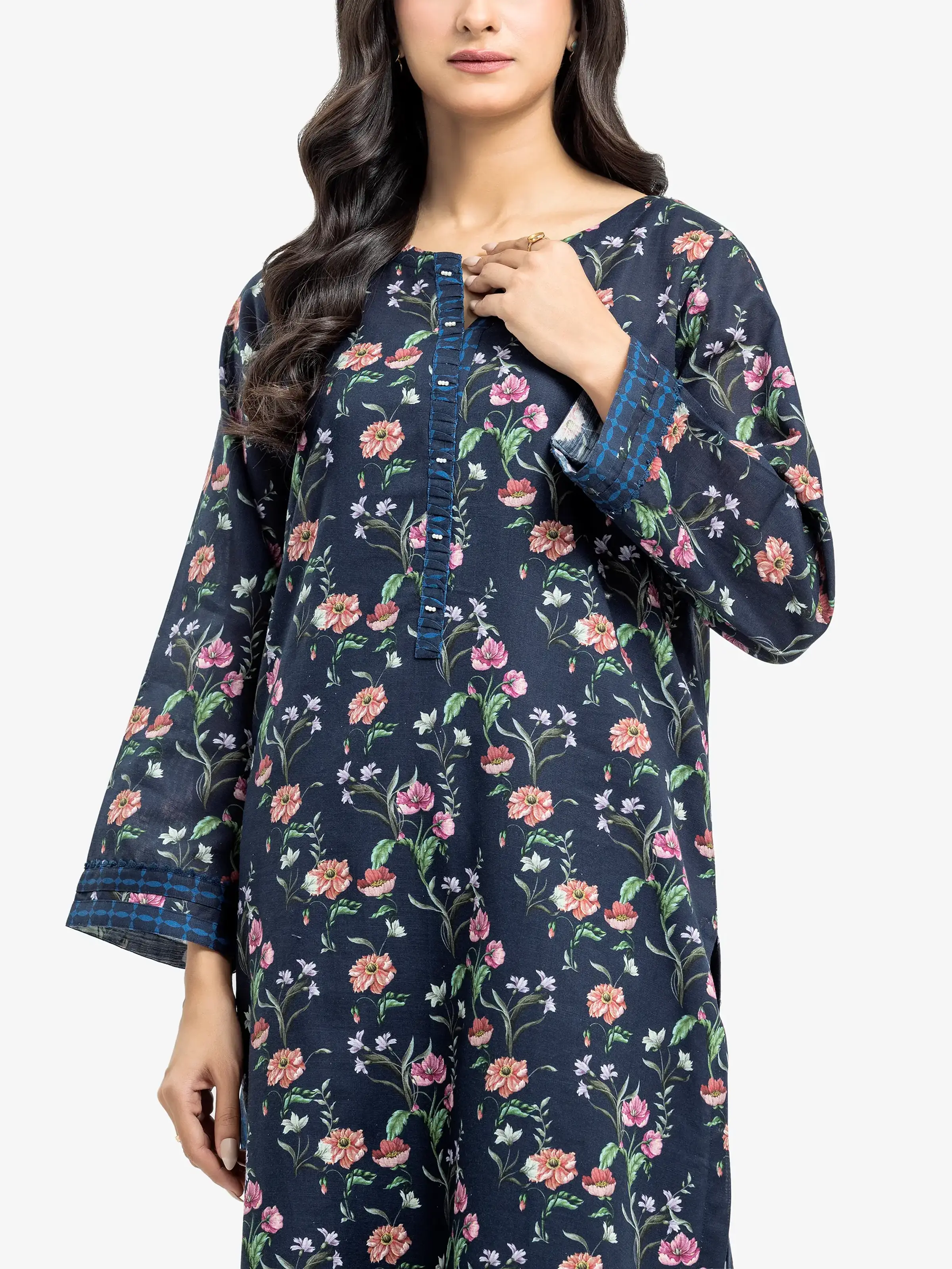 Printed Khaddar Co-Ord Set - EWTKP24-81423ST - Image 2