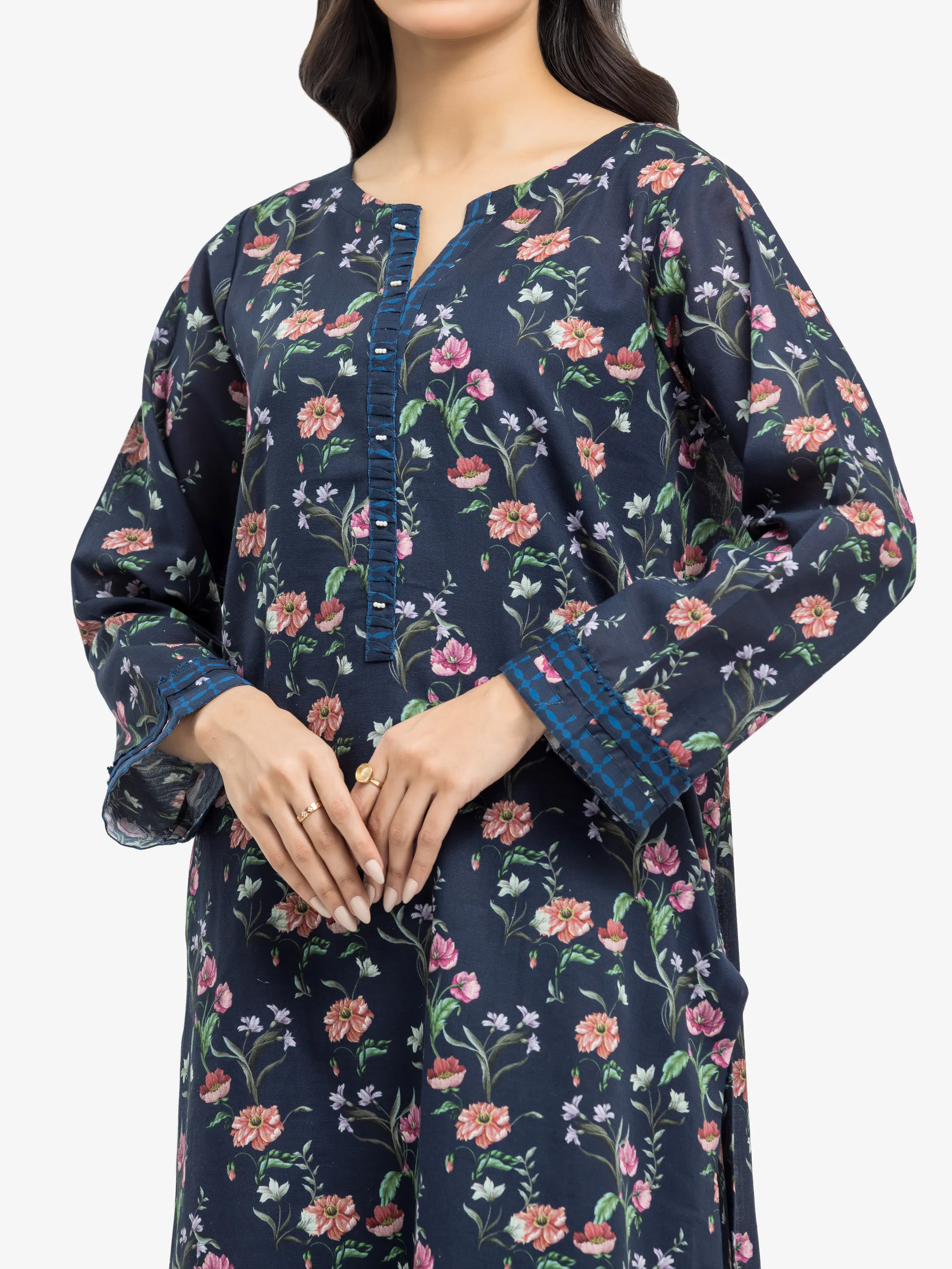 Printed Khaddar Co-Ord Set - EWTKP24-81423ST - Image 3