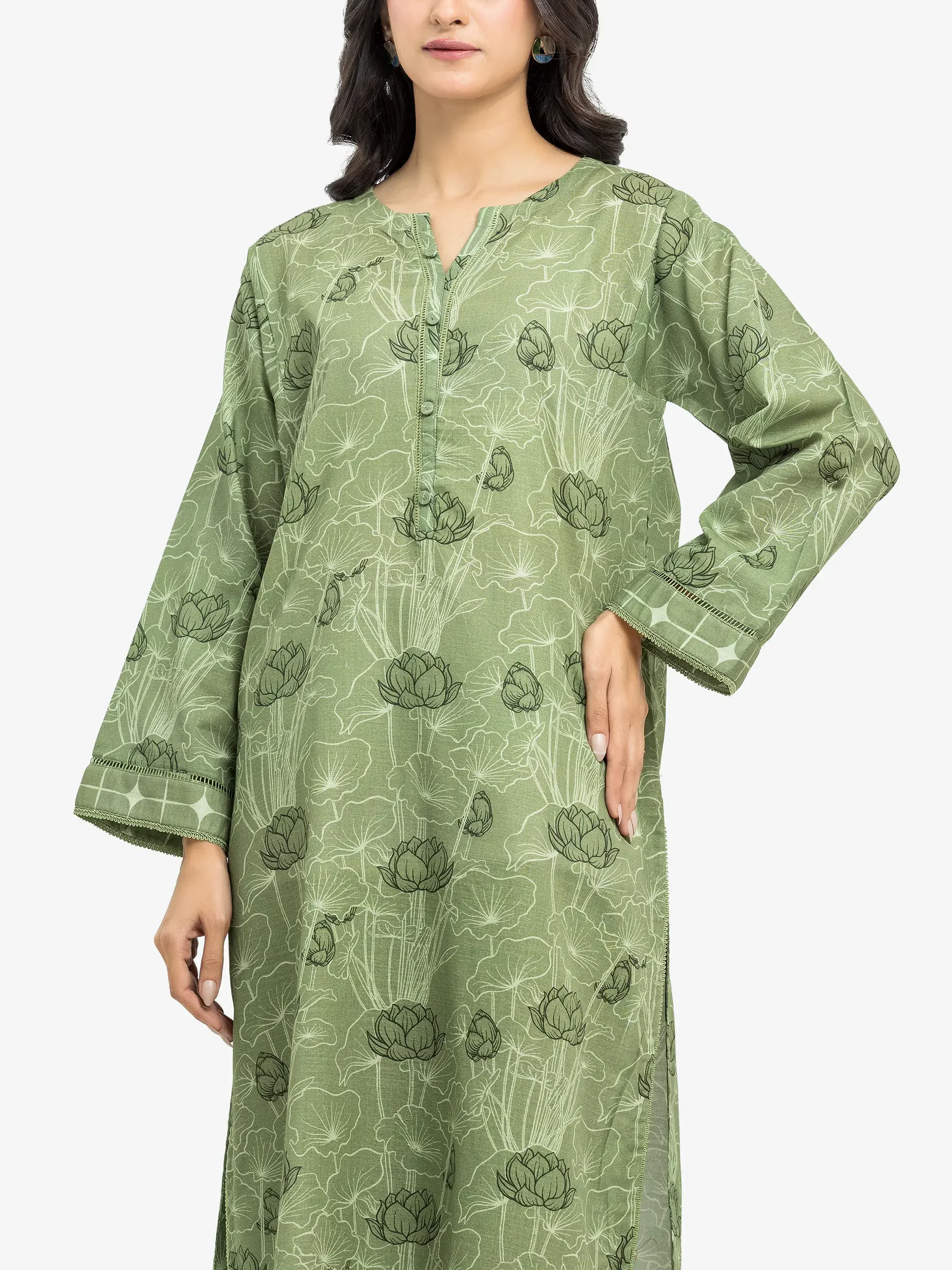 Printed Khaddar Shirt Trouser - EWTKP24-81425ST - Image 2