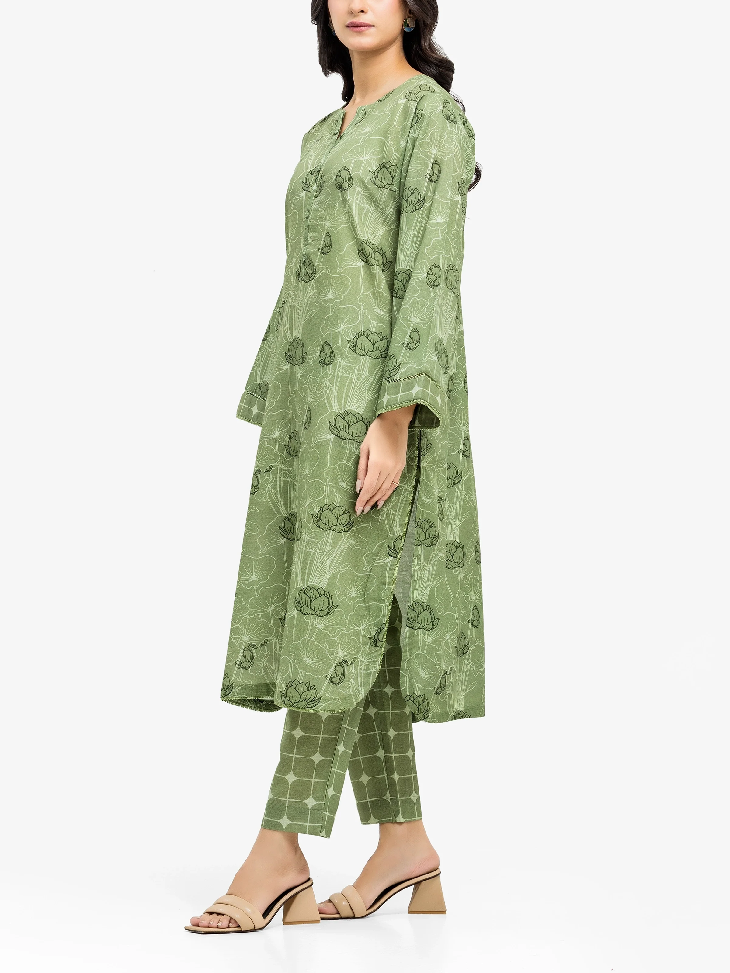 Printed Khaddar Shirt Trouser - EWTKP24-81425ST - Image 4