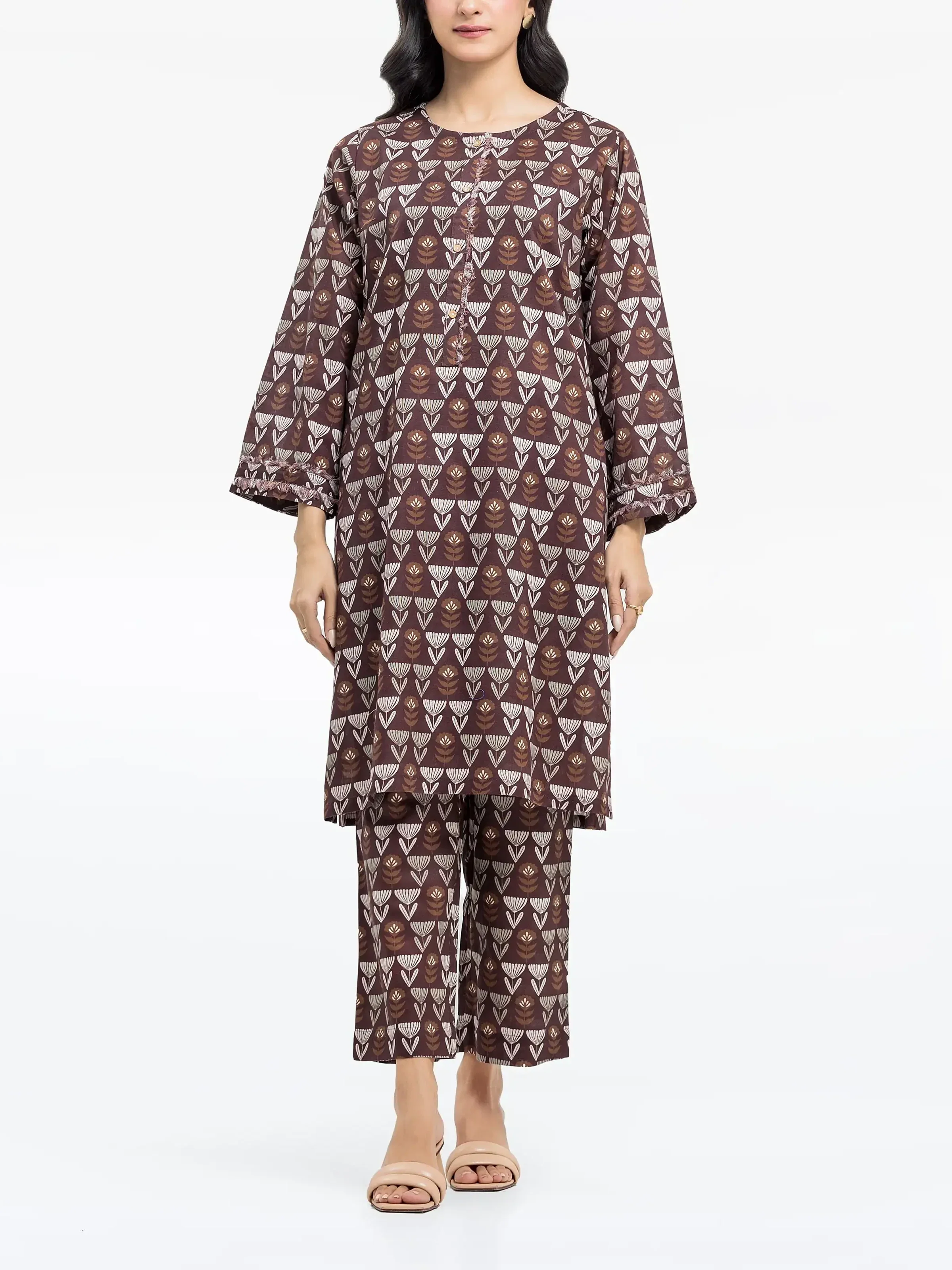 Printed Khaddar Co-Ord Set - EWTKP24-81500ST