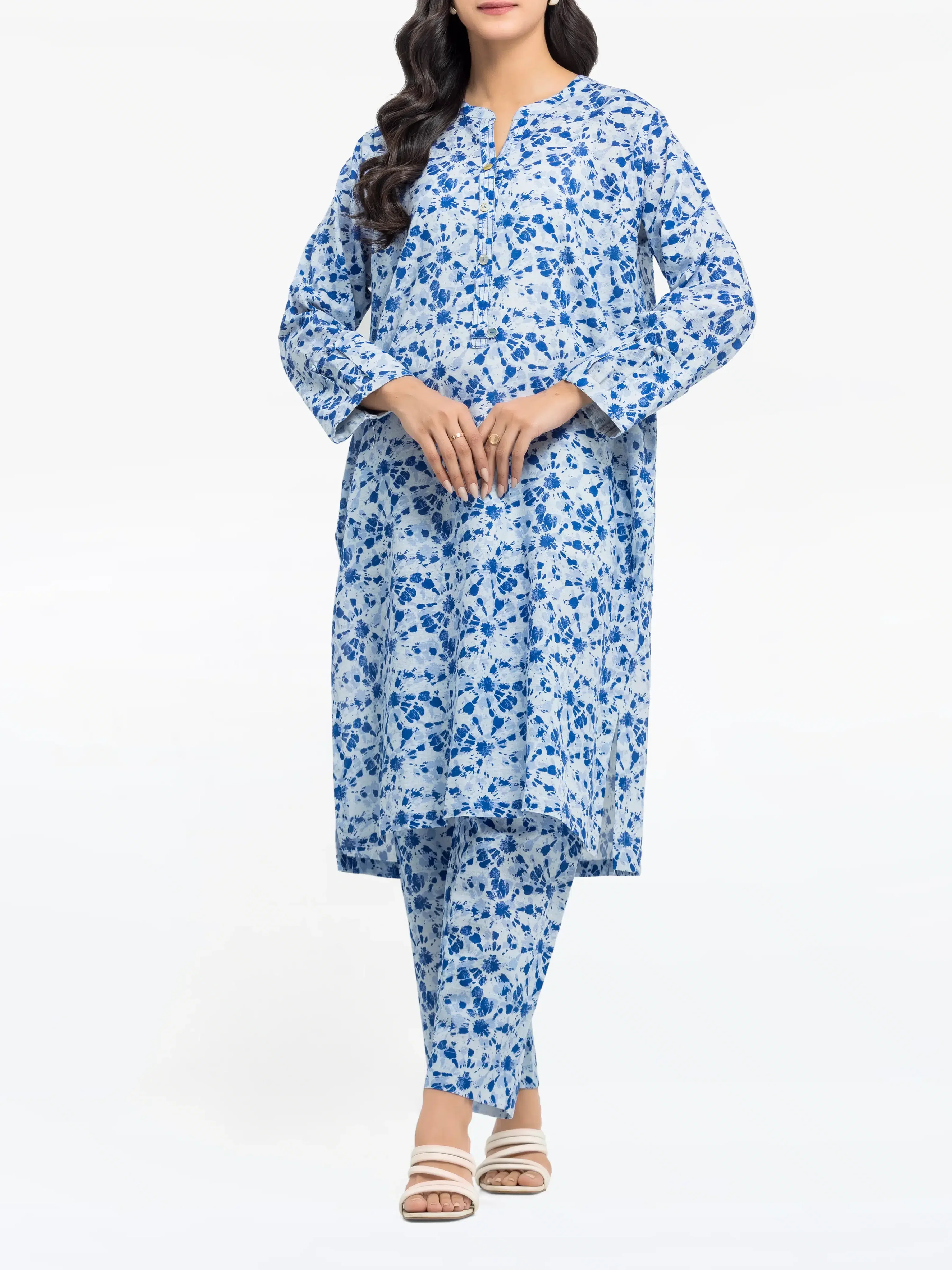 Printed Khaddar Co-Ord Set - EWTKP24-81502ST