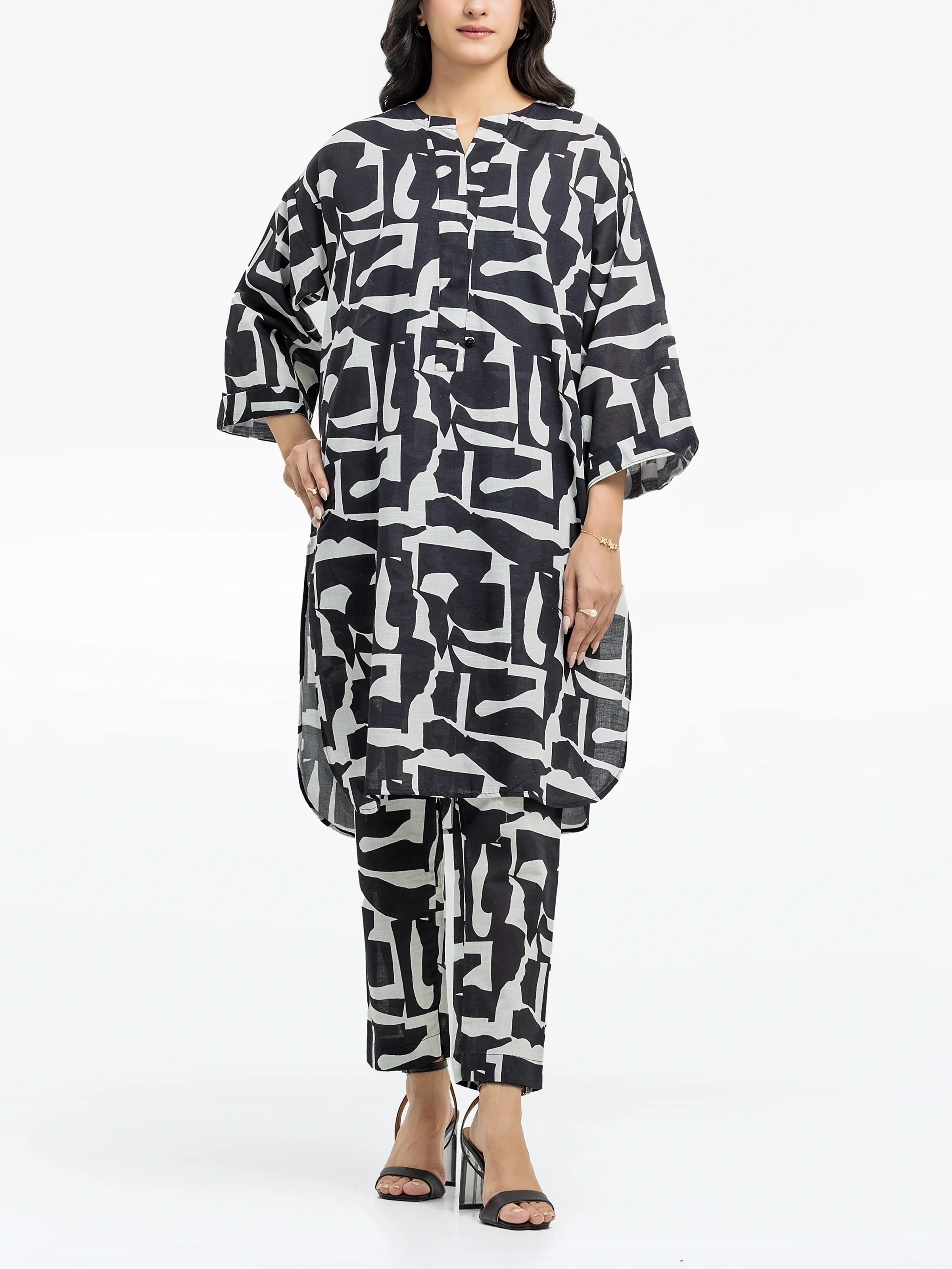 Printed Khaddar Co-Ord Set - EWTKP24-81503ST