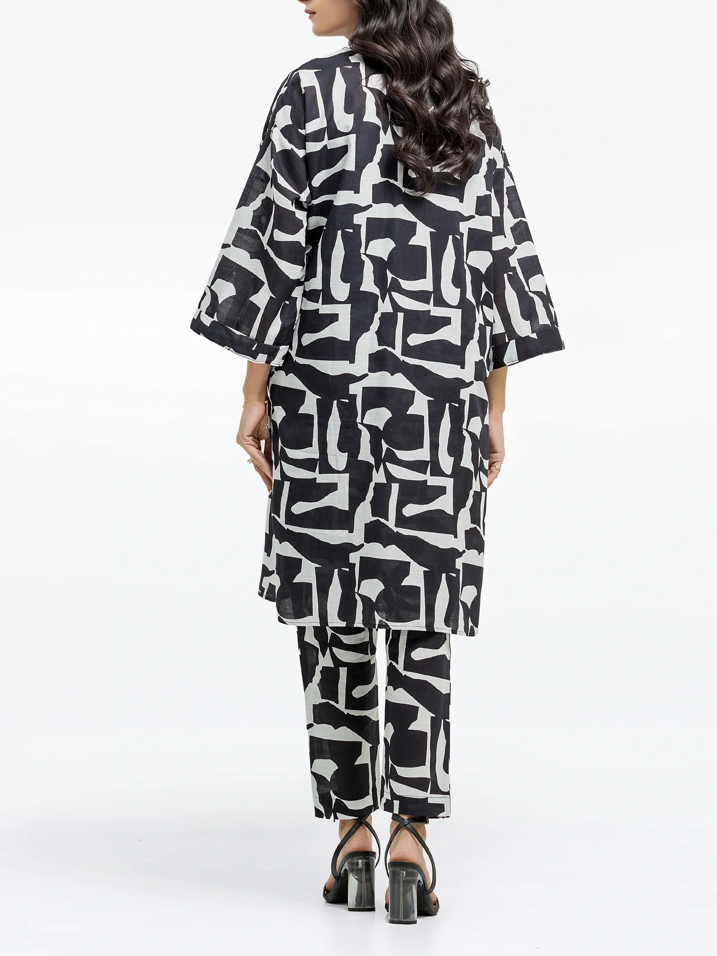 Printed Khaddar Co-Ord Set - EWTKP24-81503ST - Image 6
