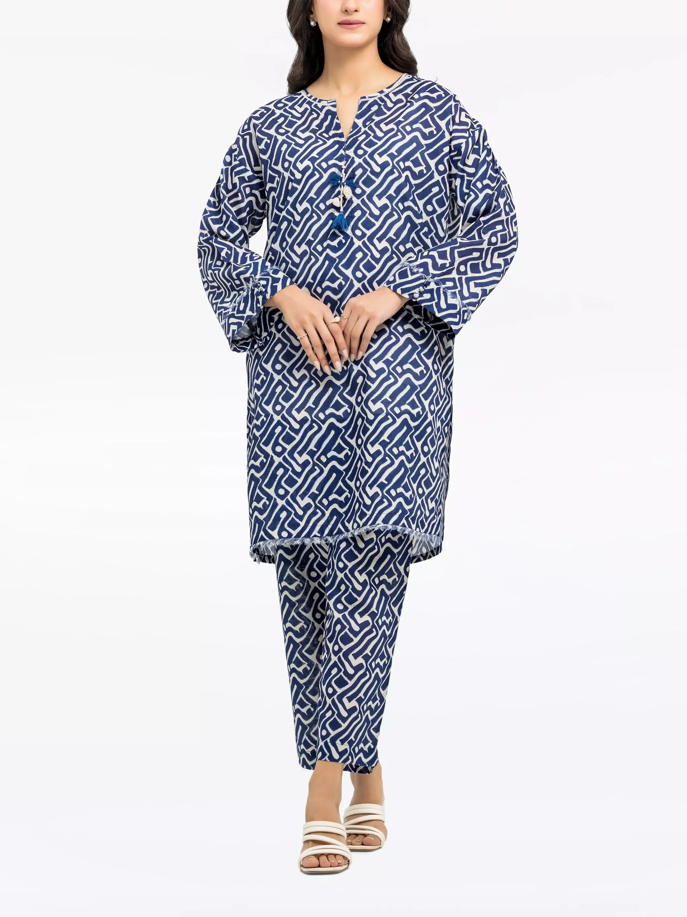 Printed Khaddar Co-Ord Set - EWTKP24-81504ST