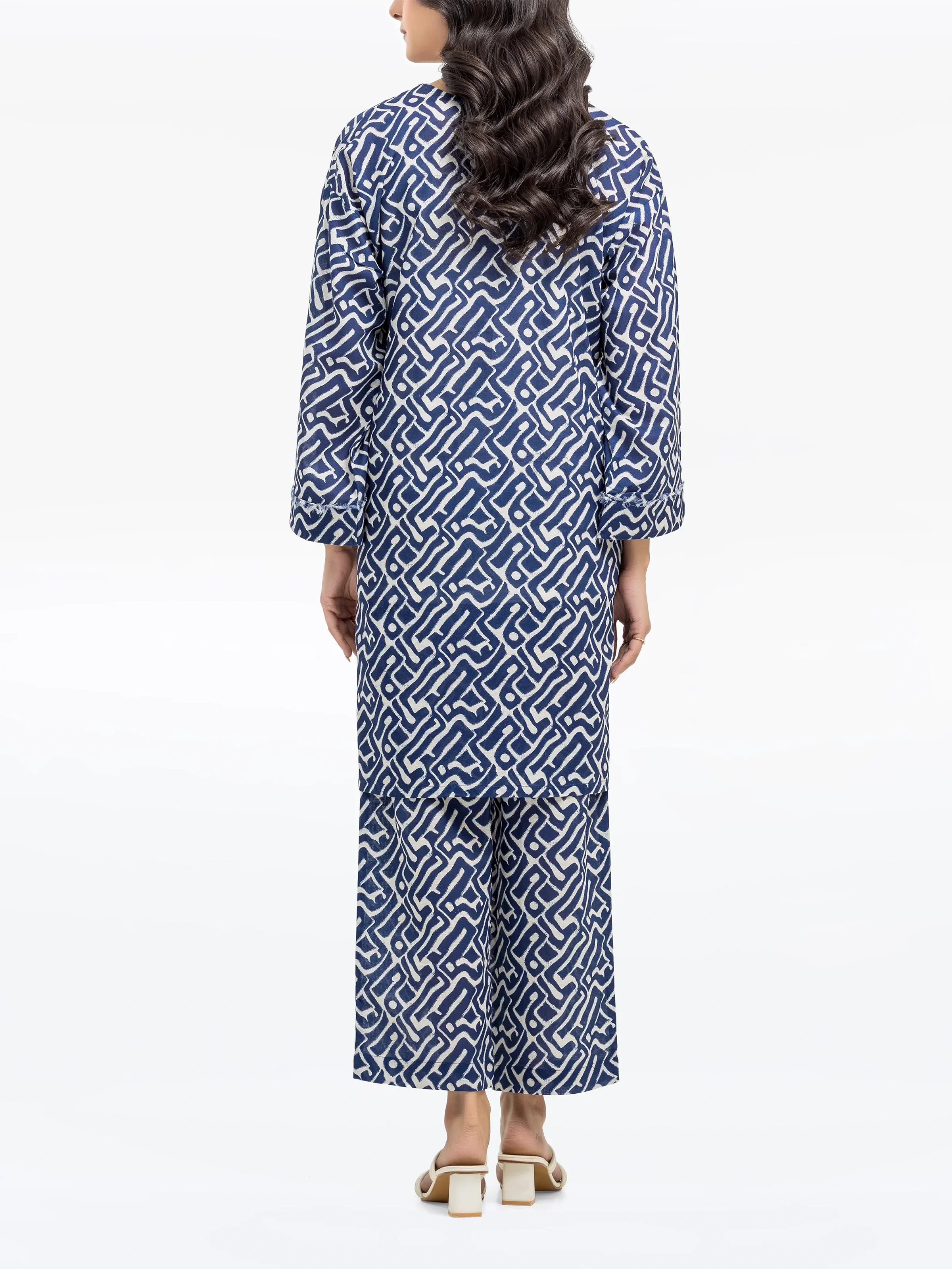 Printed Khaddar Co-Ord Set - EWTKP24-81504ST - Image 6