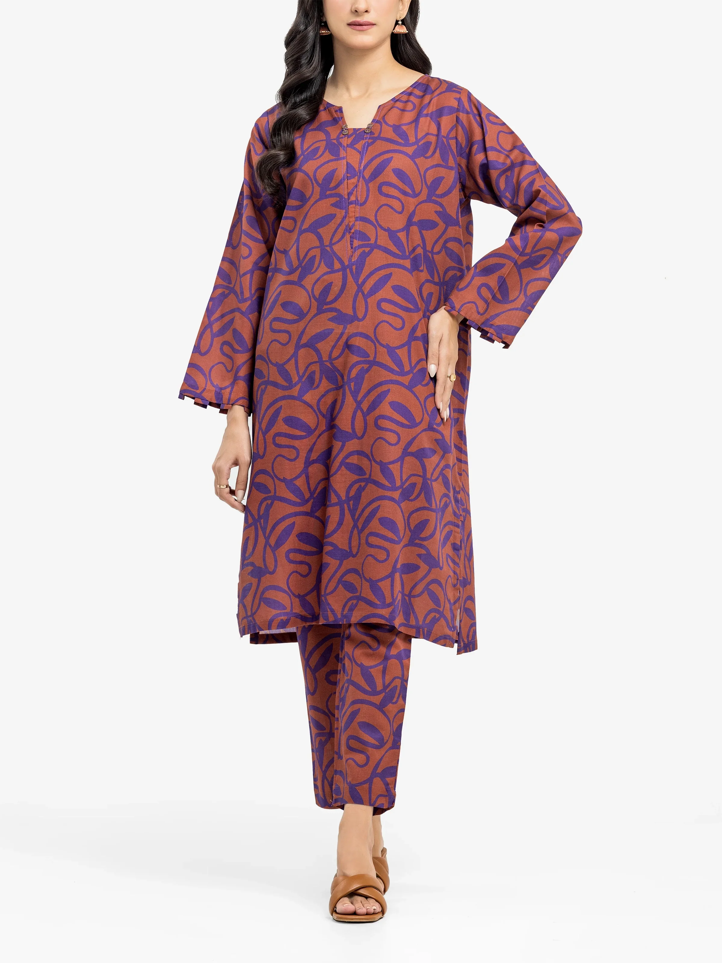 Printed Khaddar Co-Ord Set - EWTKP24-81507ST