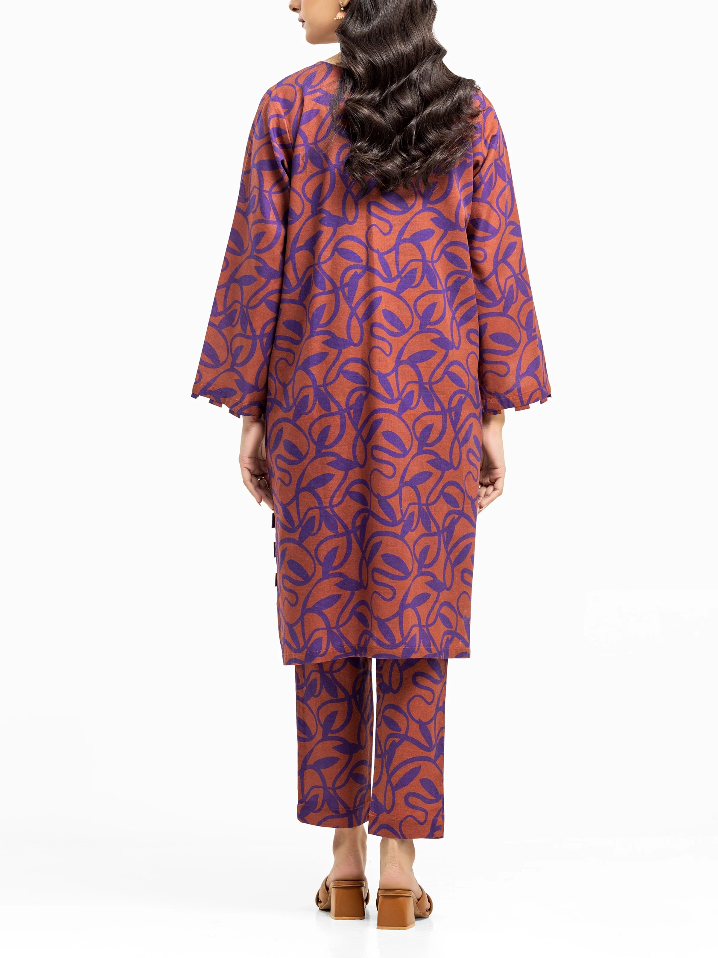 Printed Khaddar Co-Ord Set - EWTKP24-81507ST - Image 5
