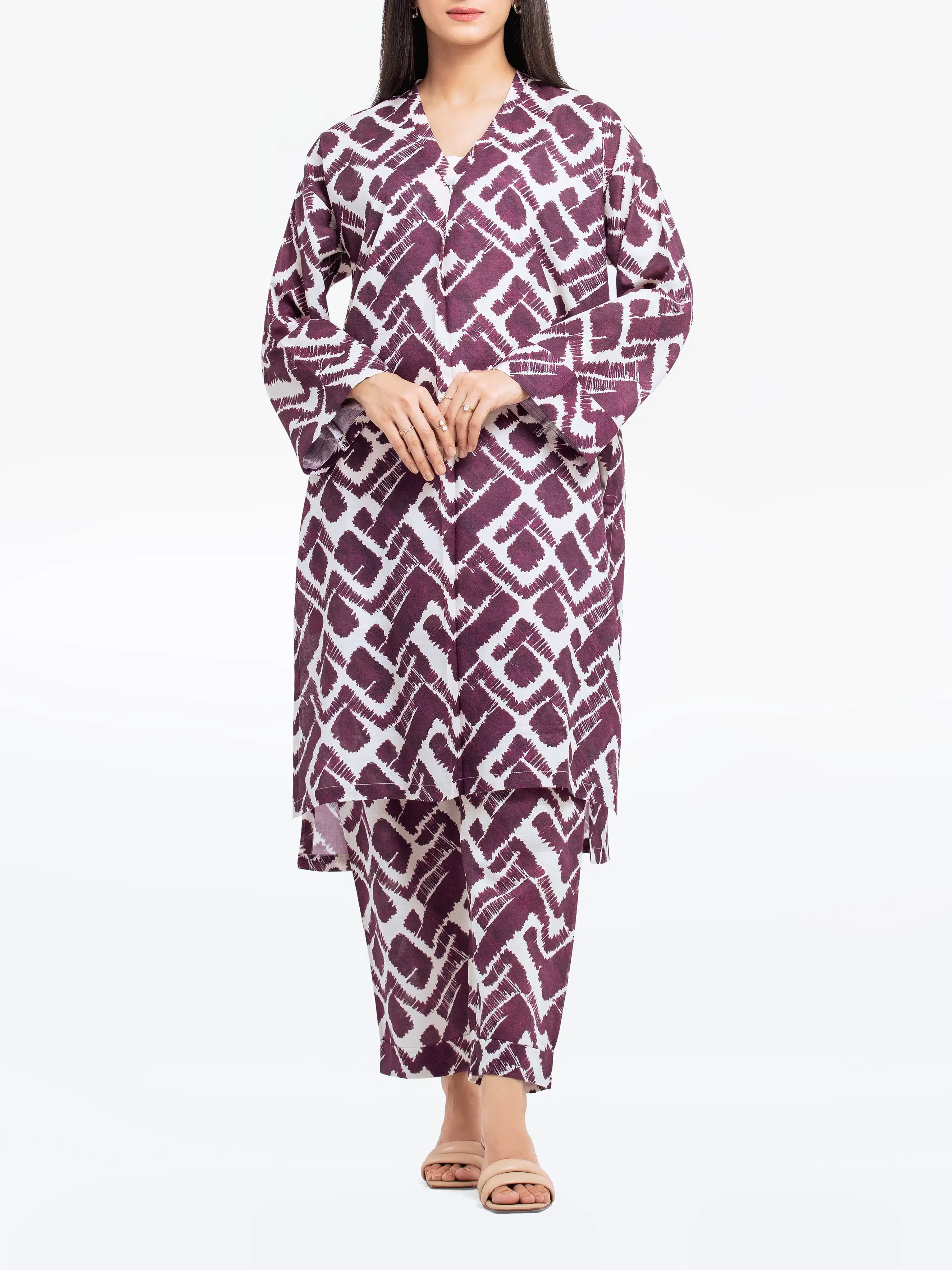 Printed Khaddar Co-Ord Set - EWTKP24-81508ST