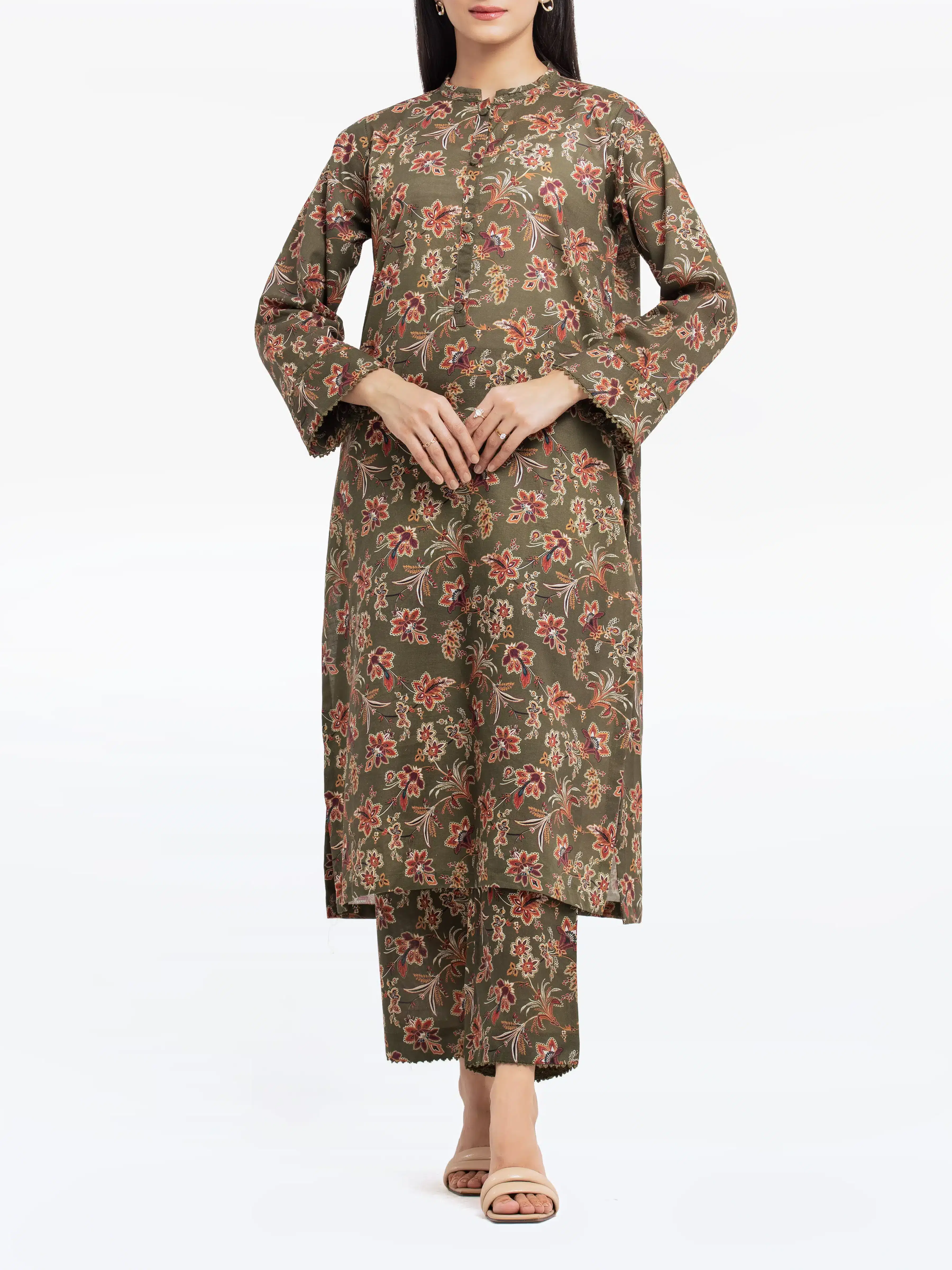 Printed Khaddar Co-Ord Set - EWTKP24-81521ST