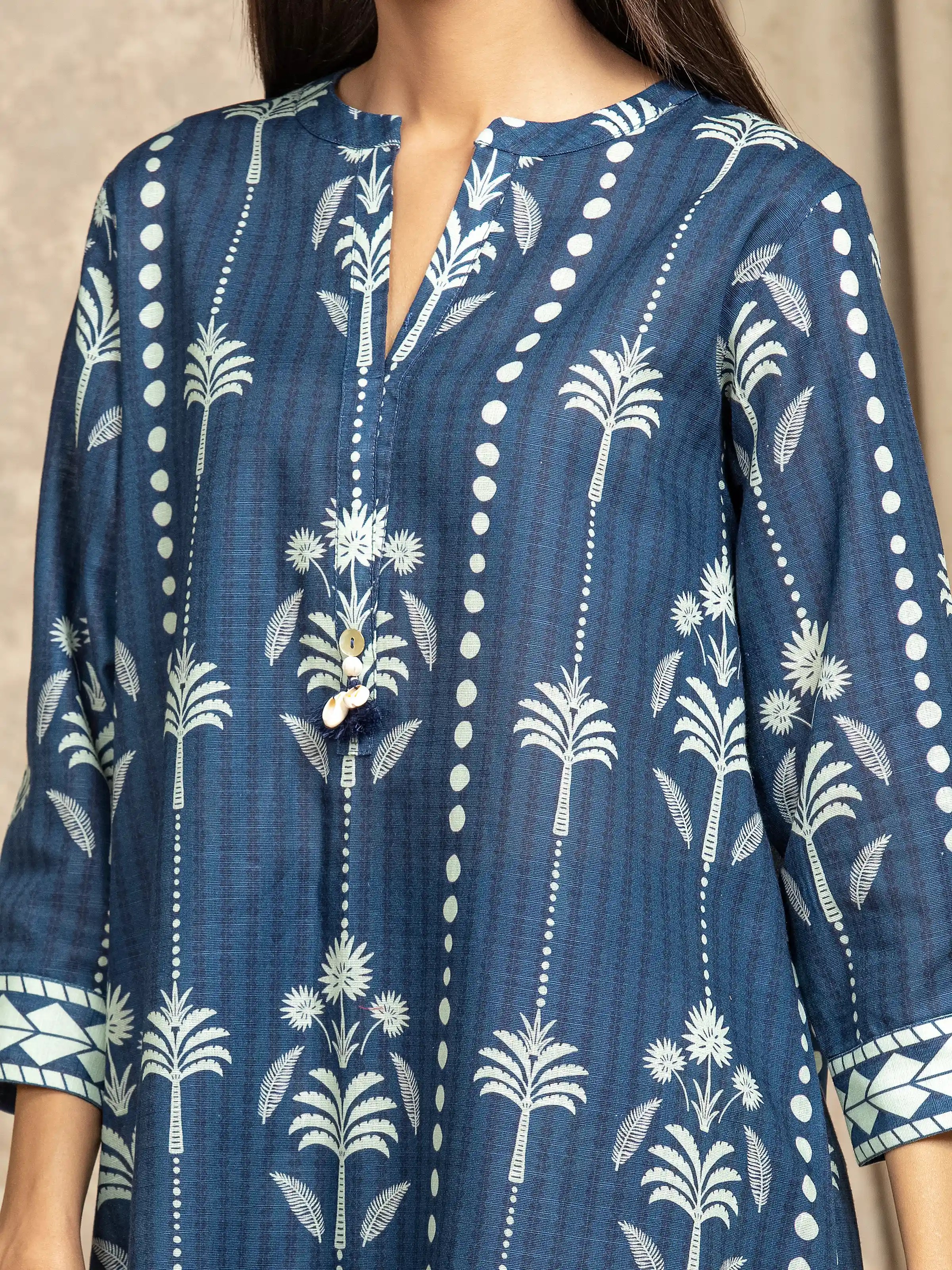 Printed Khaddar Co-Ord Set - EWTKP5-84027ST - Image 4