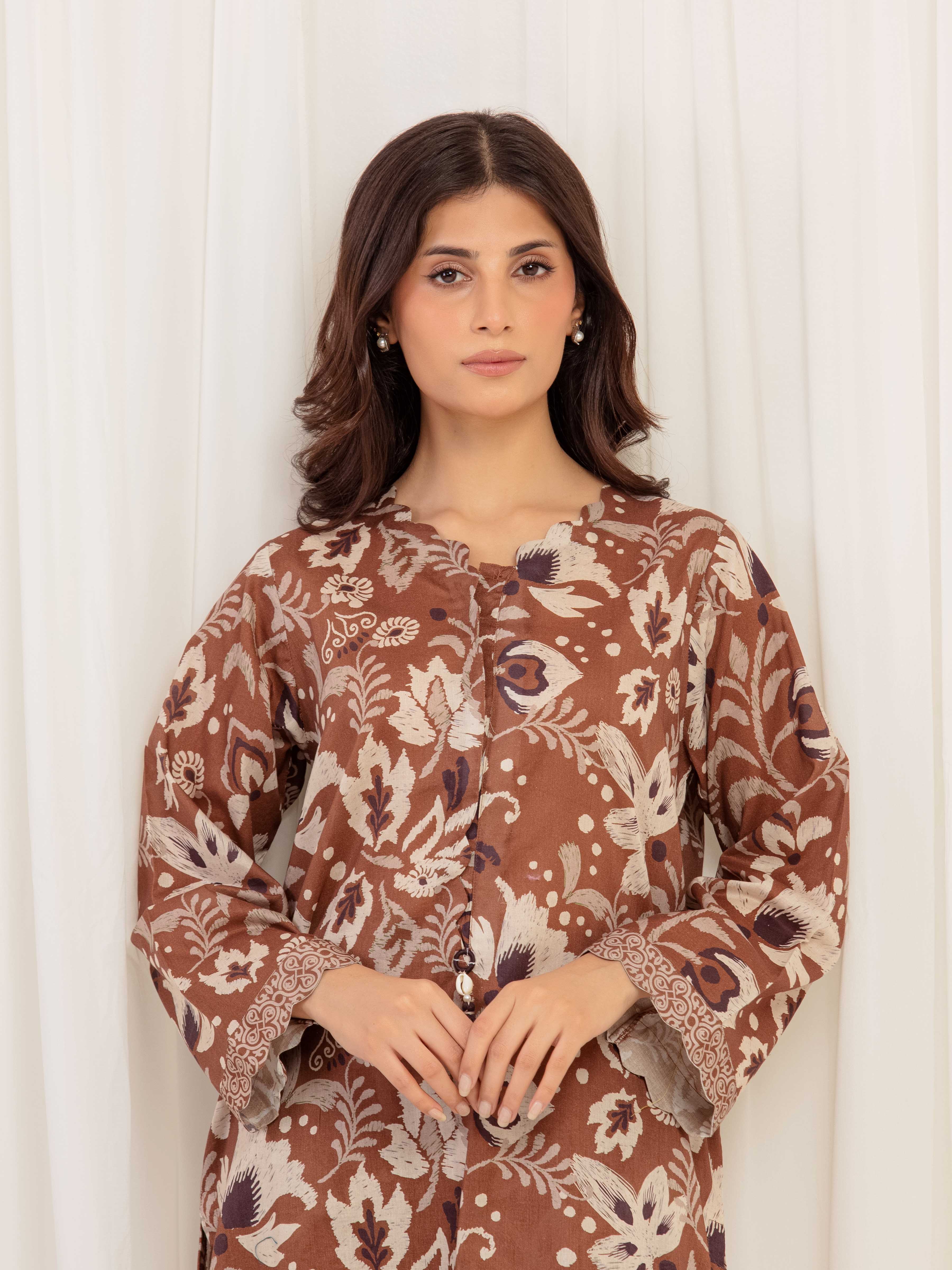 Printed Lawn Co-Ord Set - EWTKP5-81866ST - Image 2