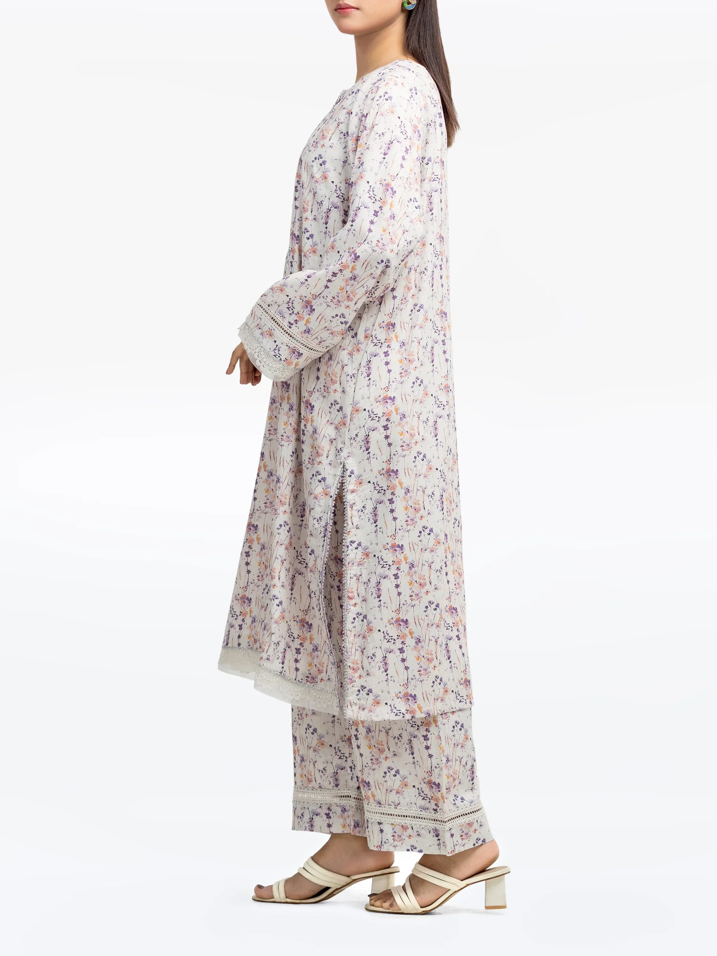 Printed Raw Silk Shirt Trouser - EWTKP24-80129ST - Image 4