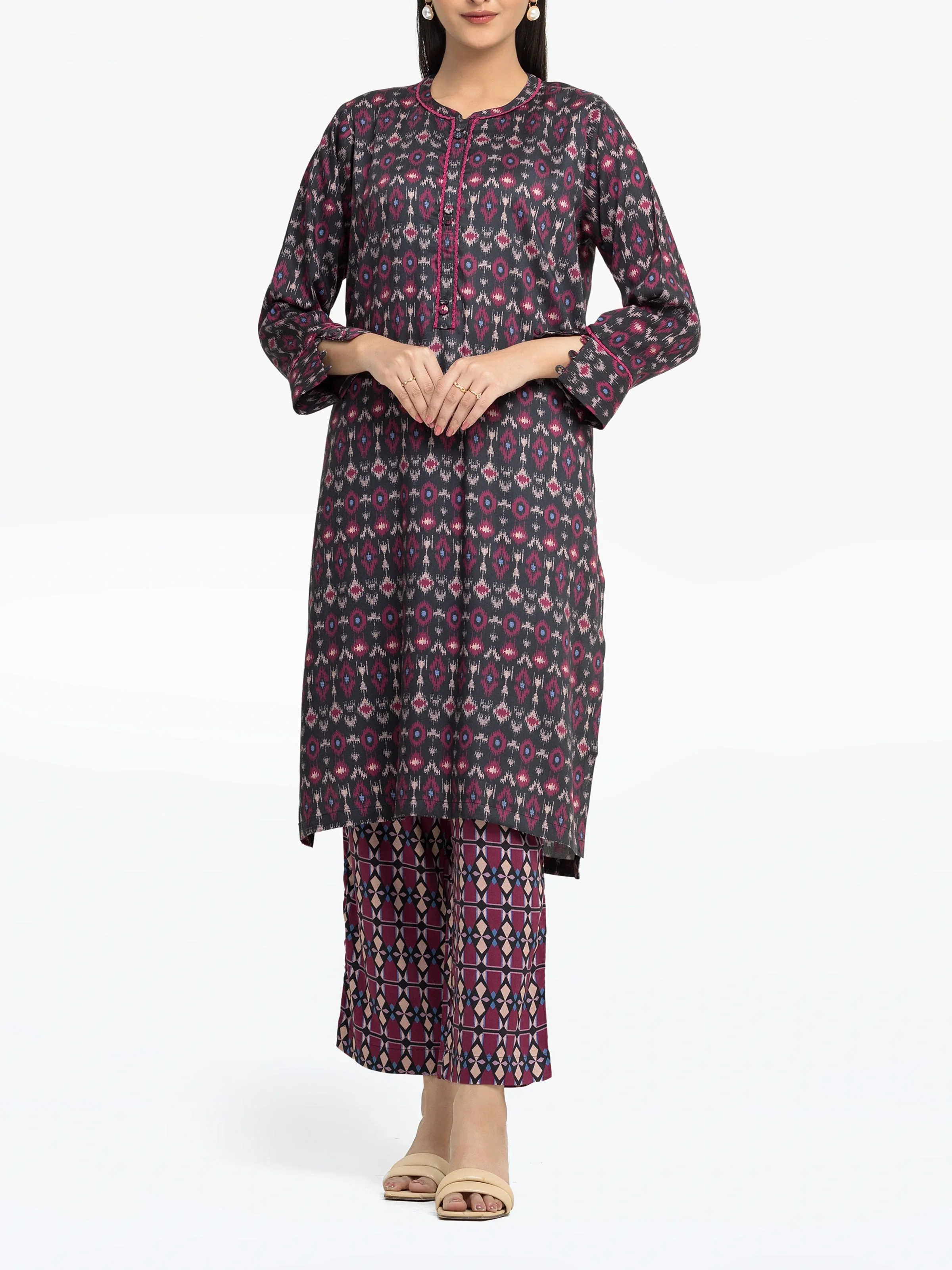 Printed Viscose Co-Ord Set - EWTKP24-81376ST