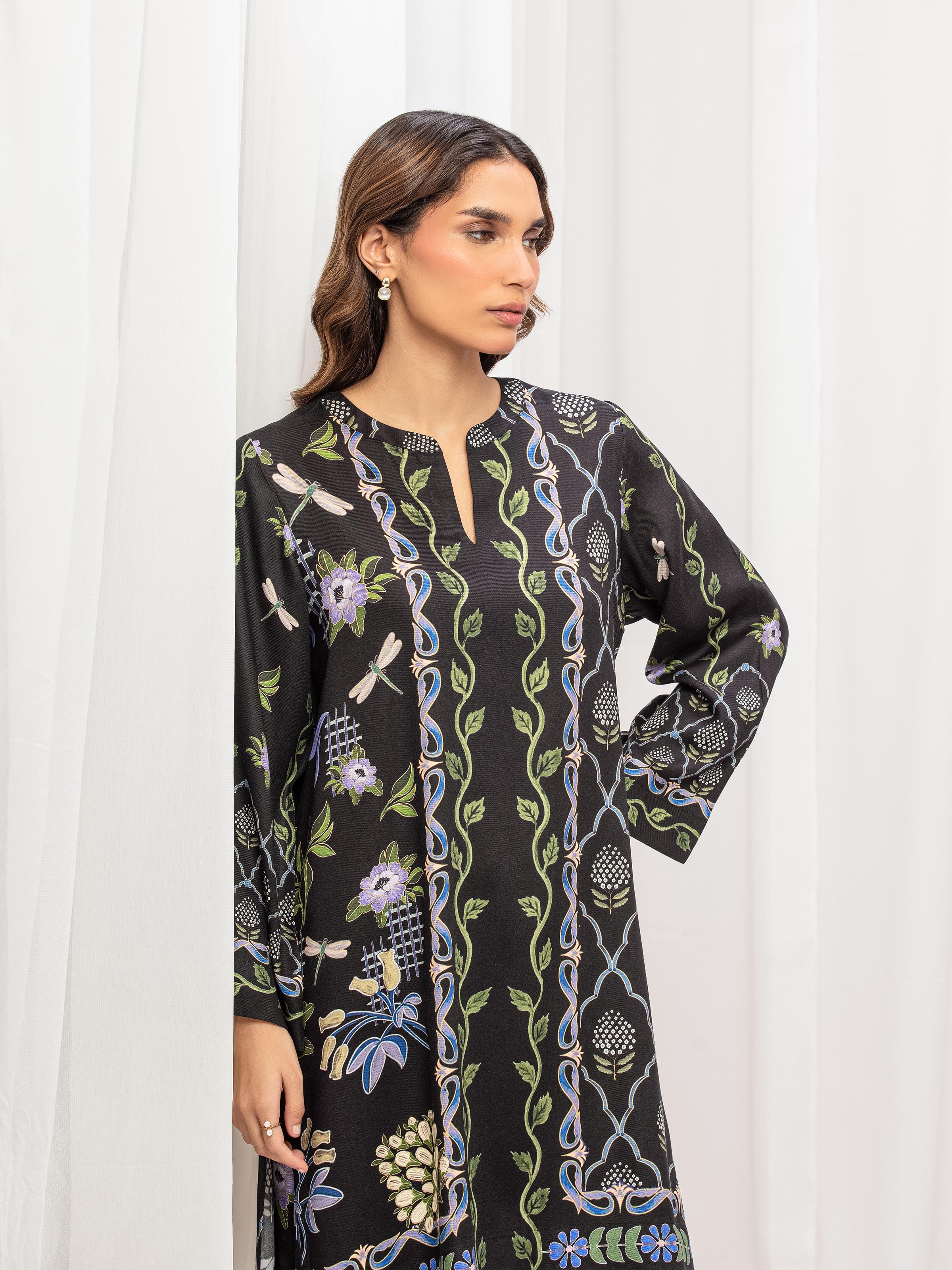 Printed Twill Viscose Co-Ord Set - EWTKP5-84079ST - Image 2