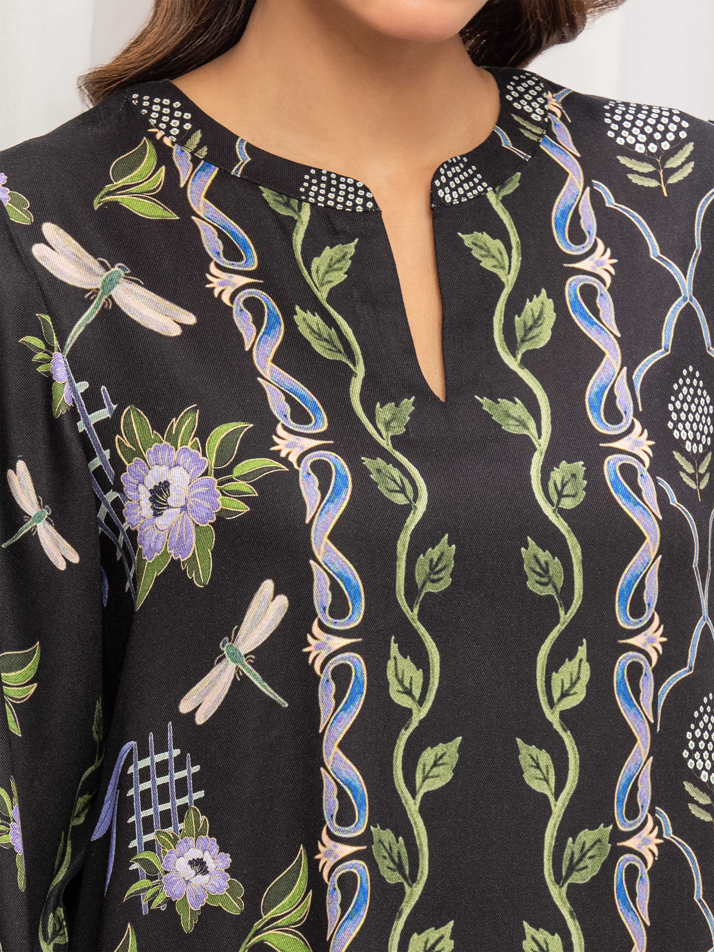 Printed Twill Viscose Co-Ord Set - EWTKP5-84079ST - Image 3