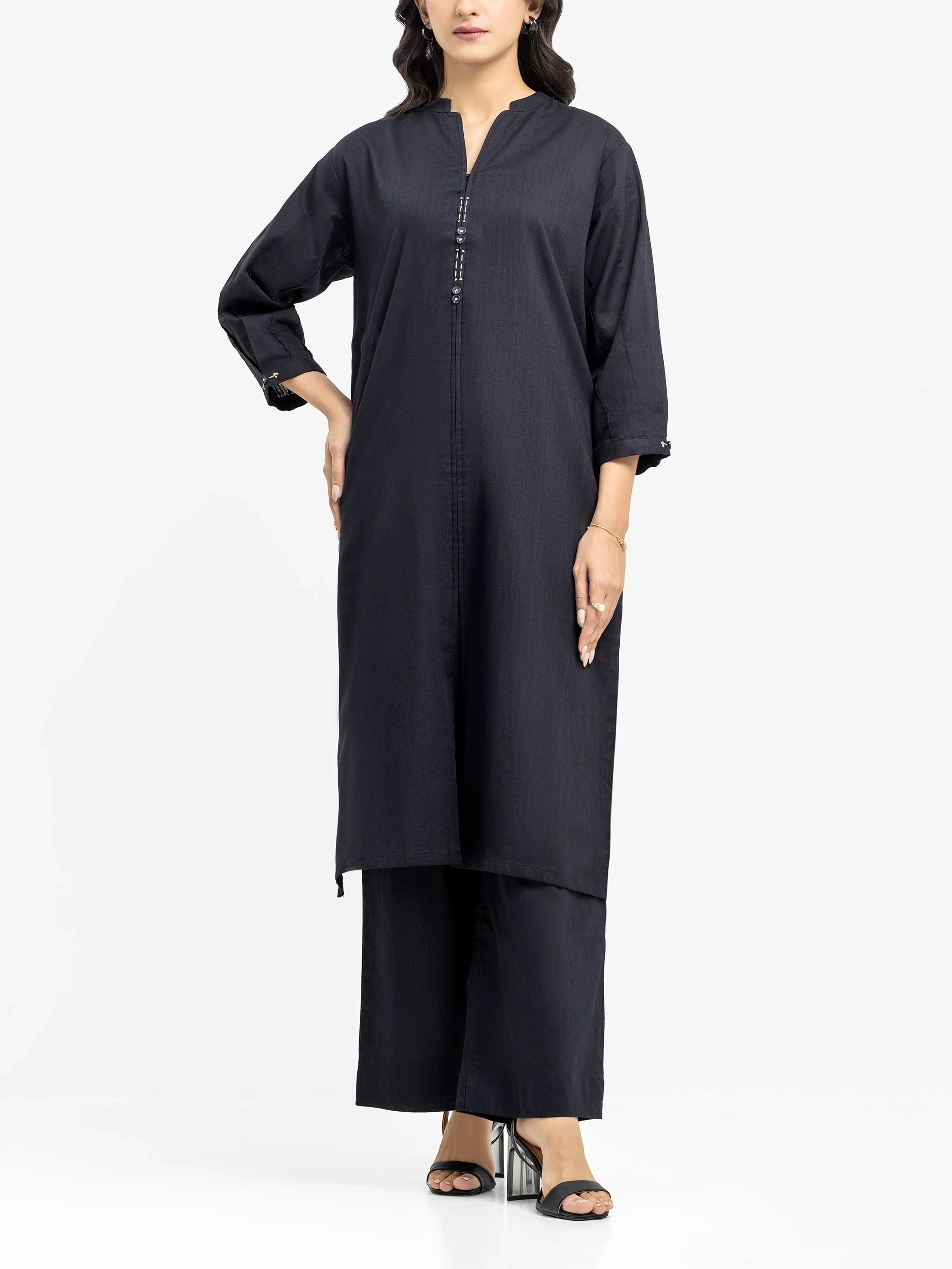 Solid Cross Hatch Co-Ord Set - EWTKS25-80124ST